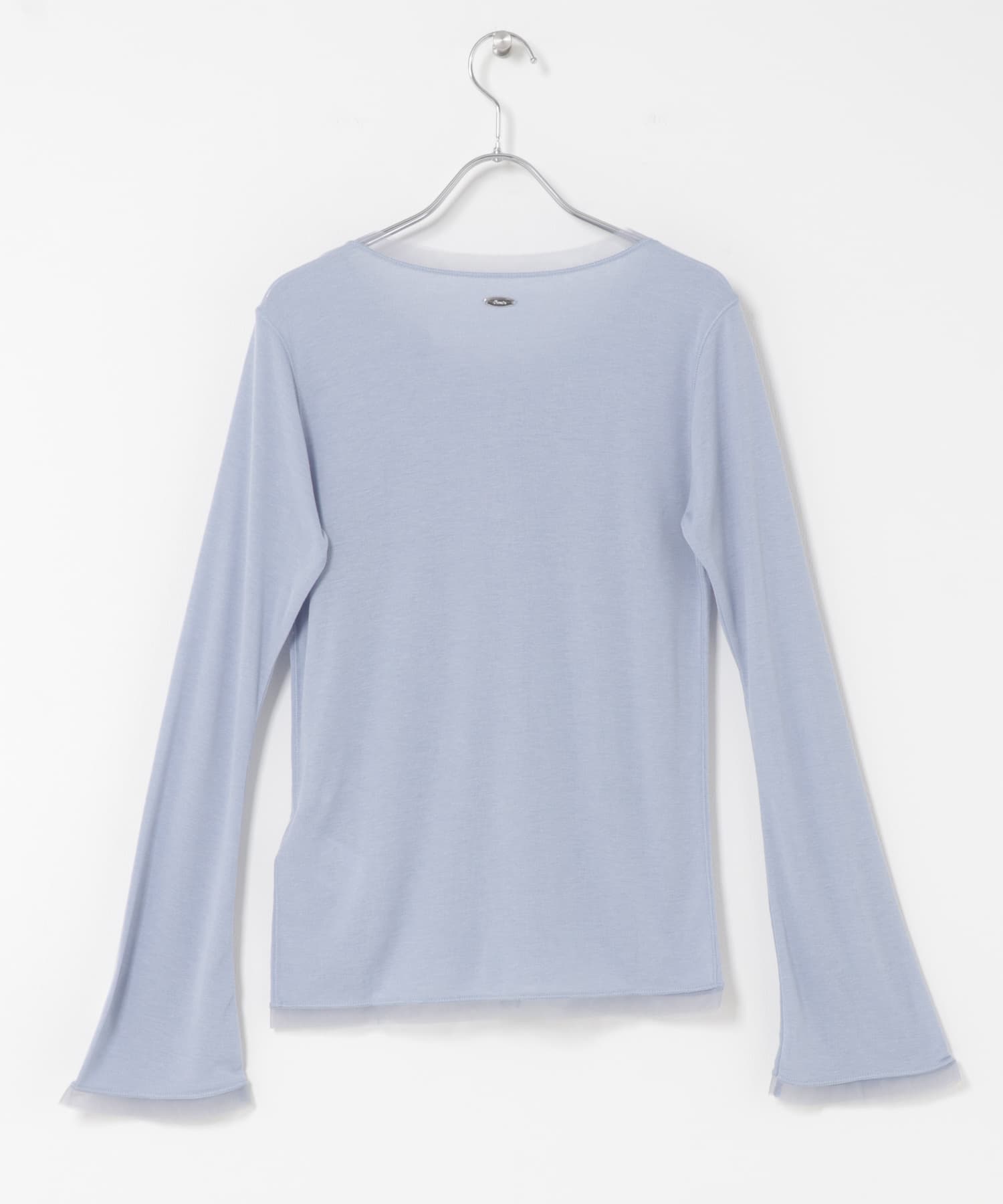 チュールシアーレイヤードカットカーディガン L.BLUE One