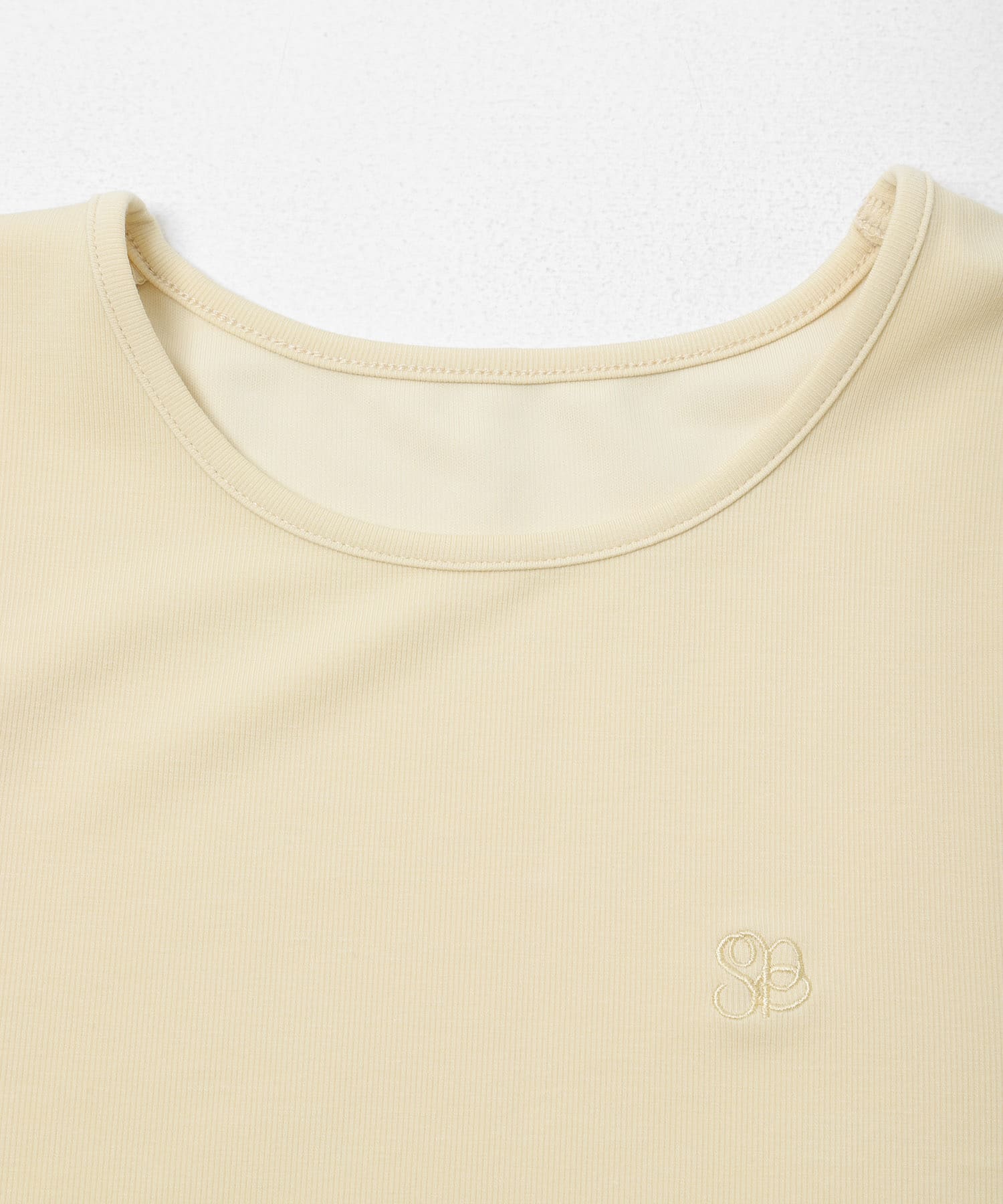 汗ジミ防止コクーンスリーブクルーネックTシャツ Y.BEIGE One