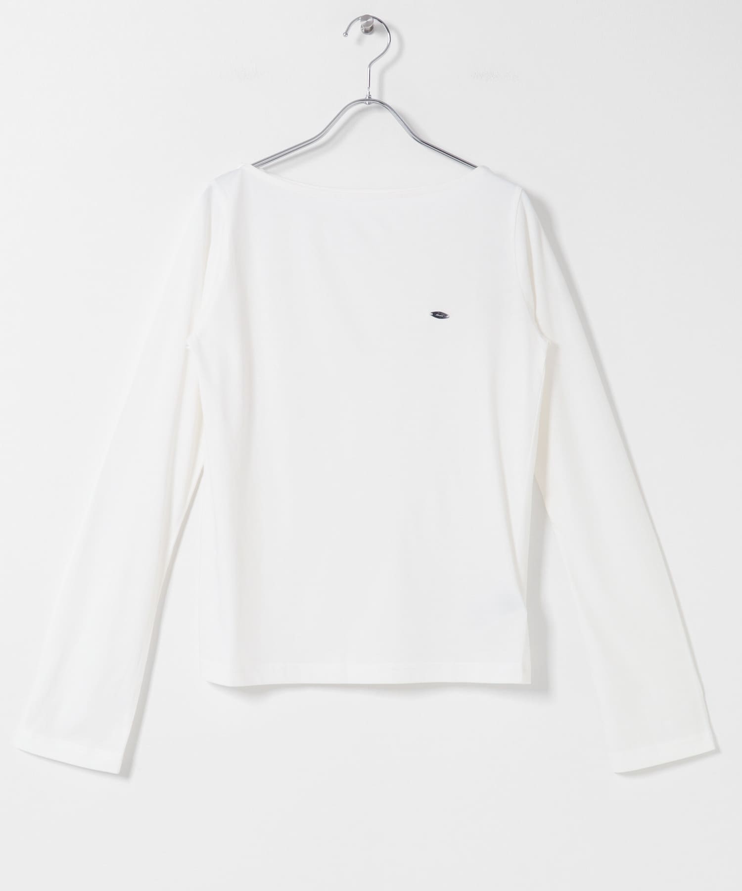 ストレートボートネックシアーTシャツ OFF WHITE One