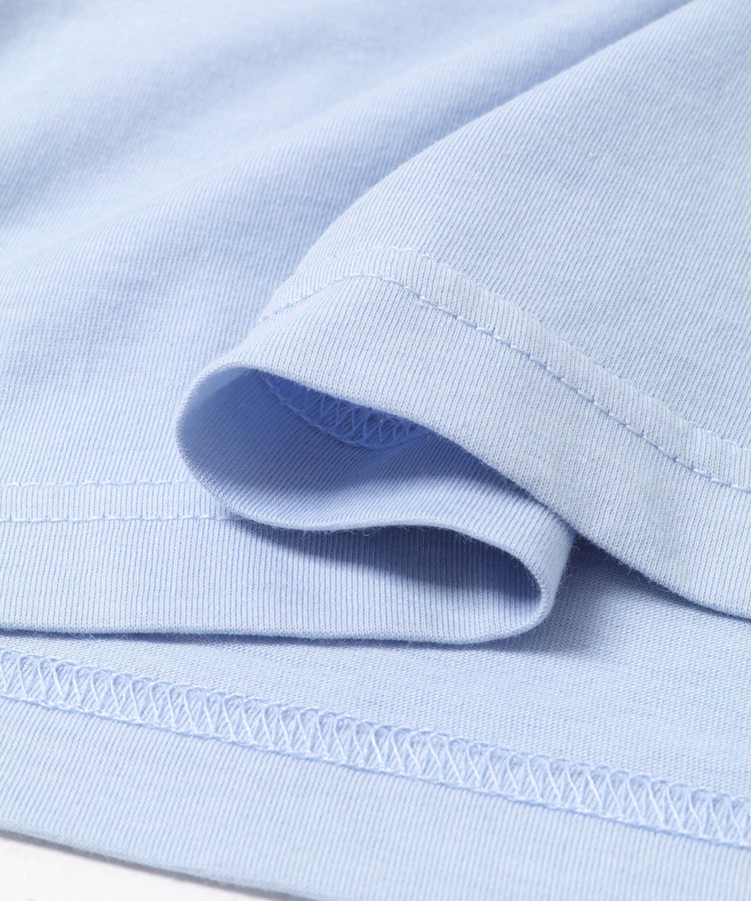 ストレートボートネックシアーTシャツ L.BLUE One