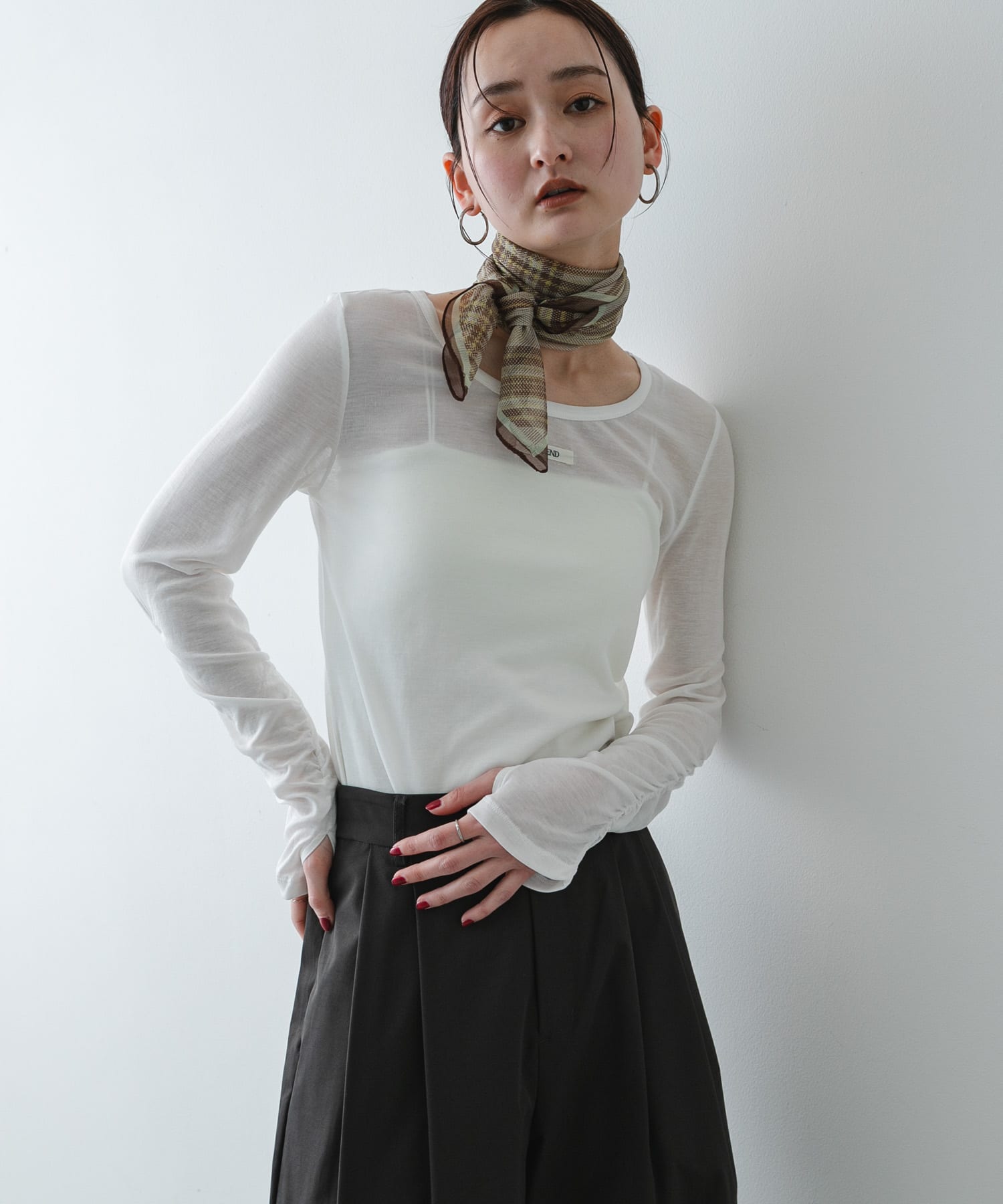 身長：169cm サイズ：one