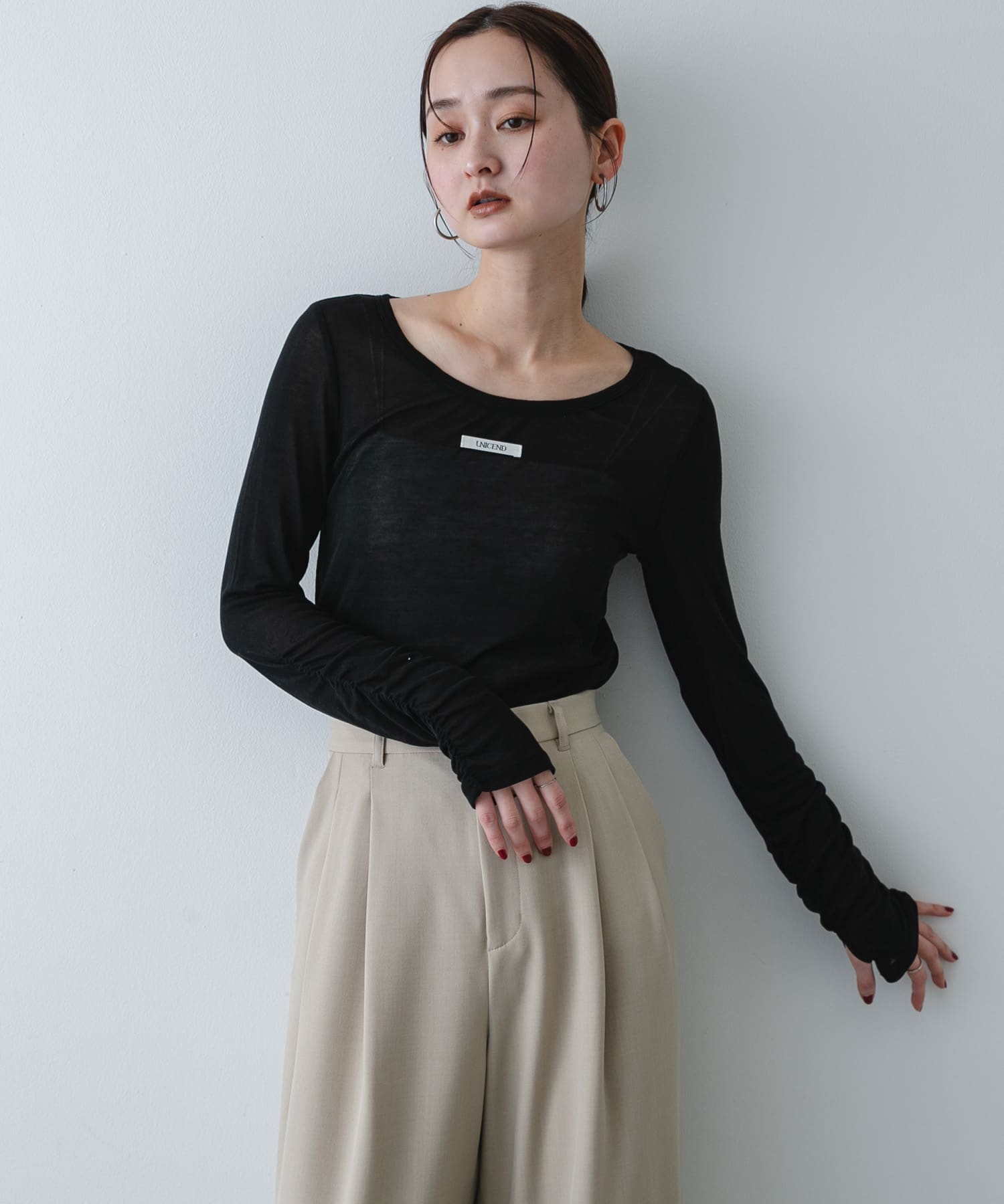 身長：169cm サイズ：one