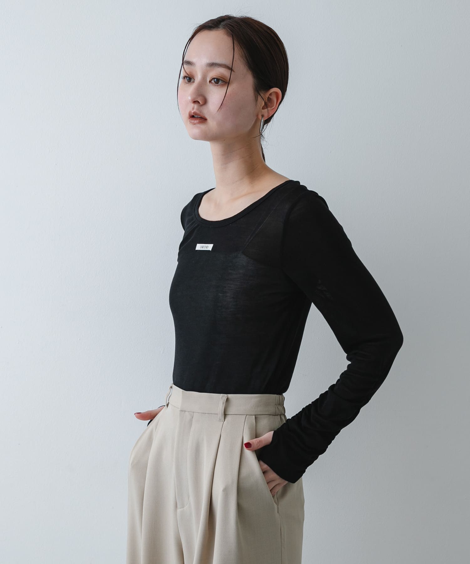 身長：169cm サイズ：one