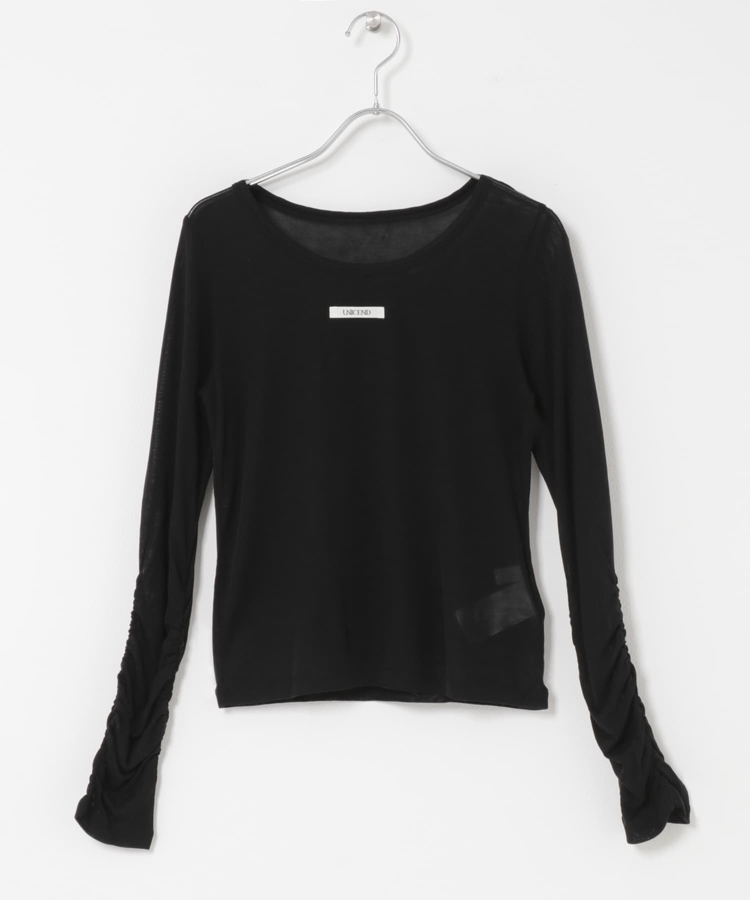 Uネックピスネームシアートップ BLACK One