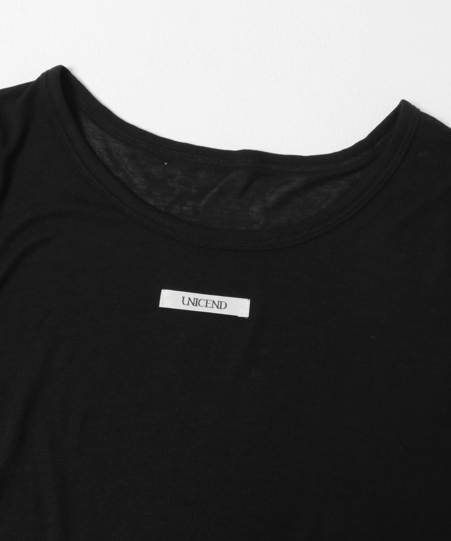 Uネックピスネームシアートップ BLACK One
