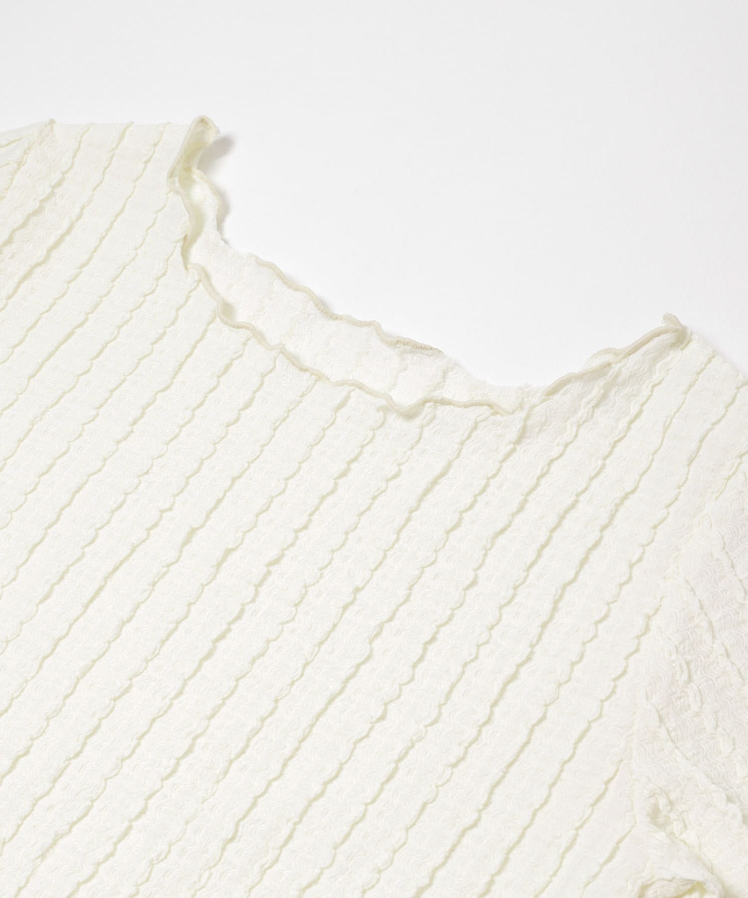 ジャガードクロップドトップ IVORY One