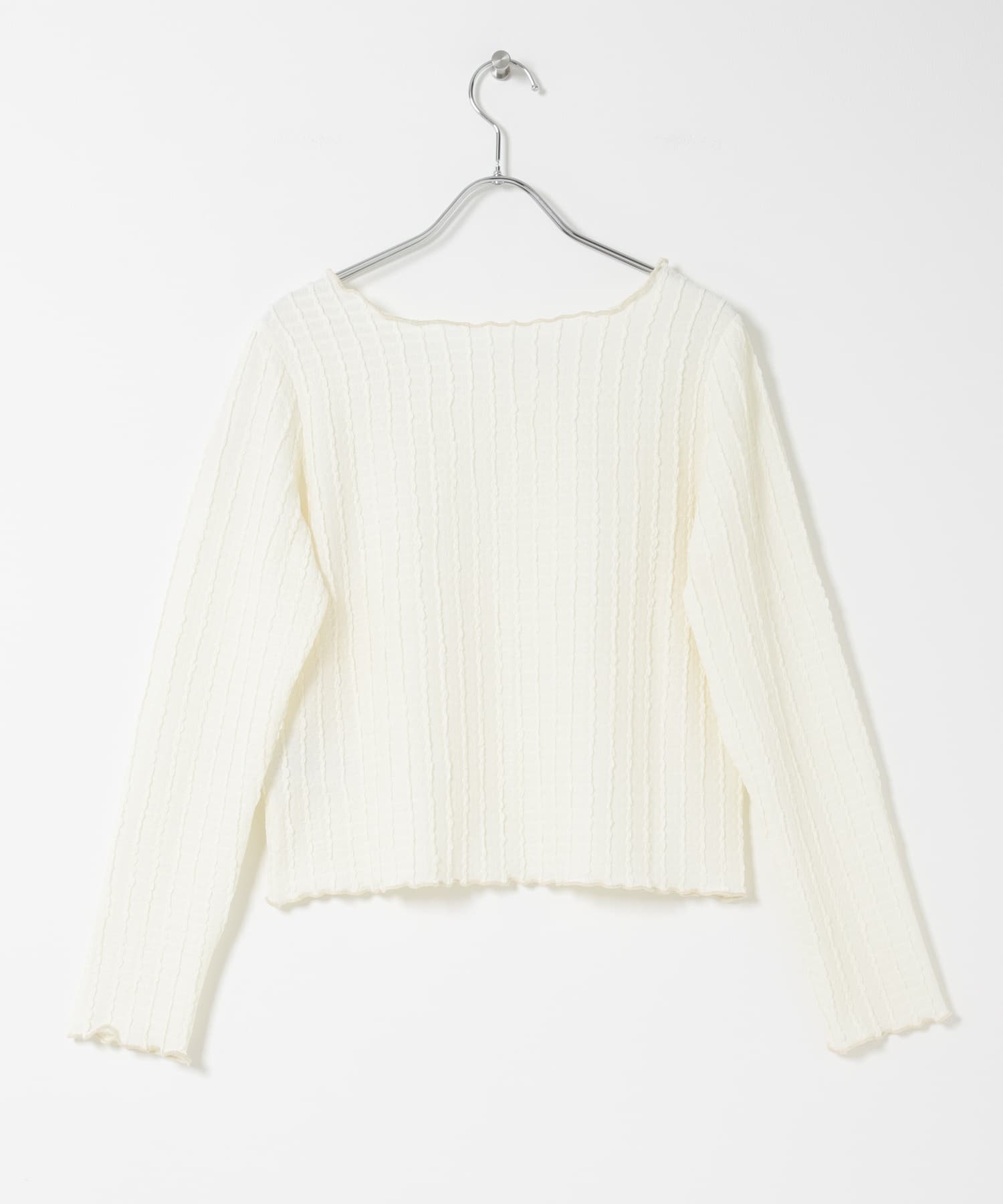 ジャガードクロップドトップ IVORY One