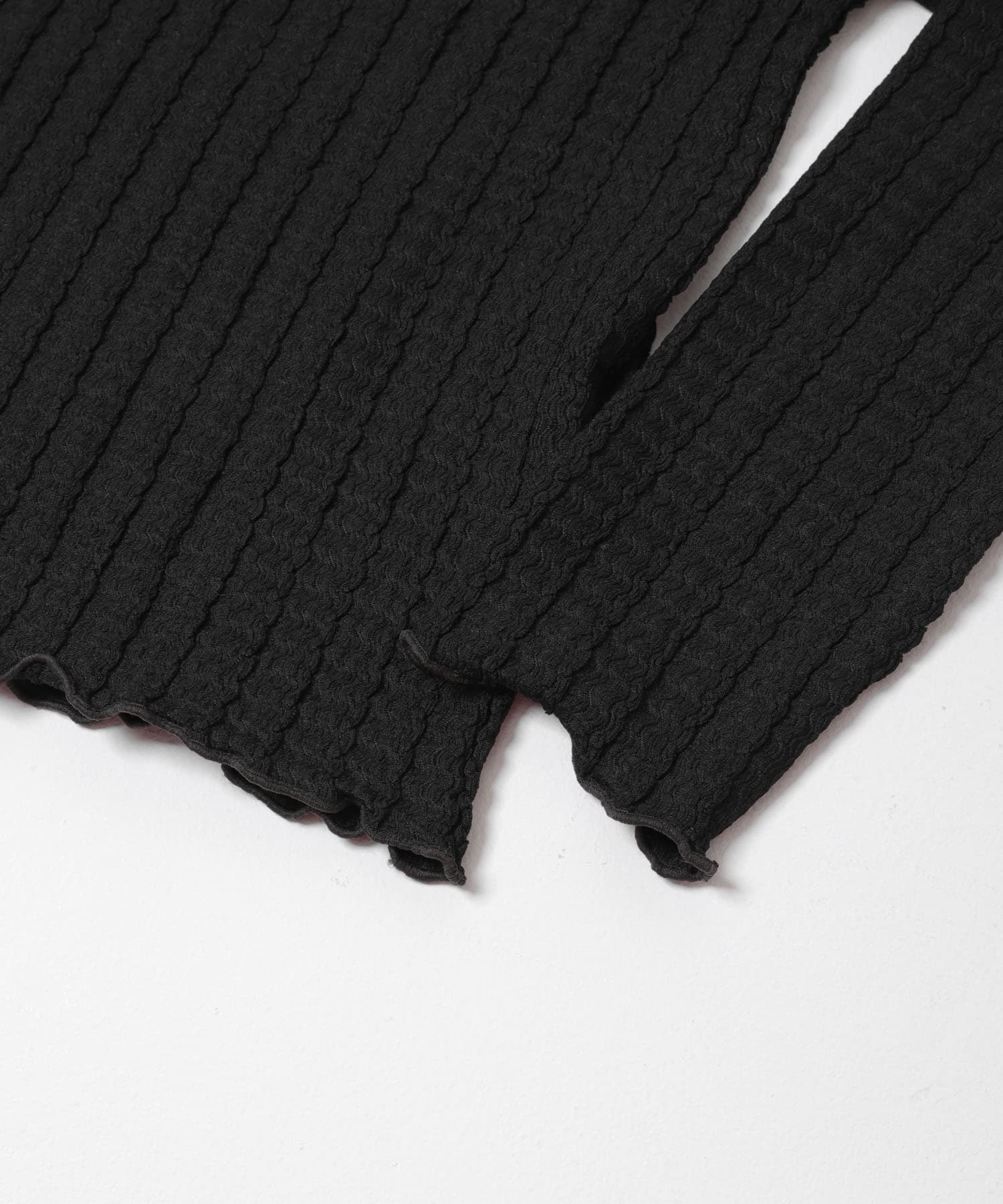 ジャガードクロップドトップ BLACK One