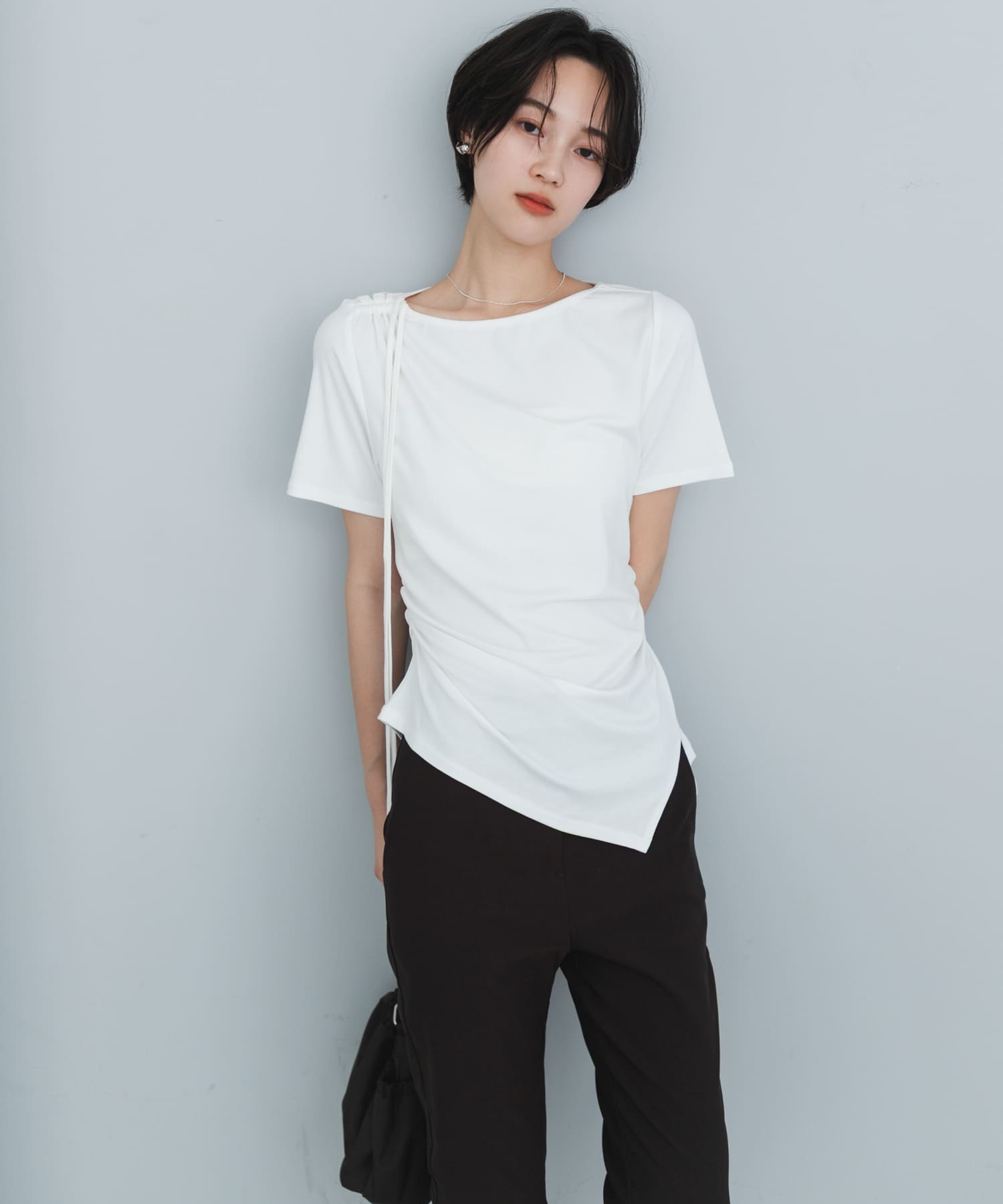 アシメデザインTシャツ(半袖)