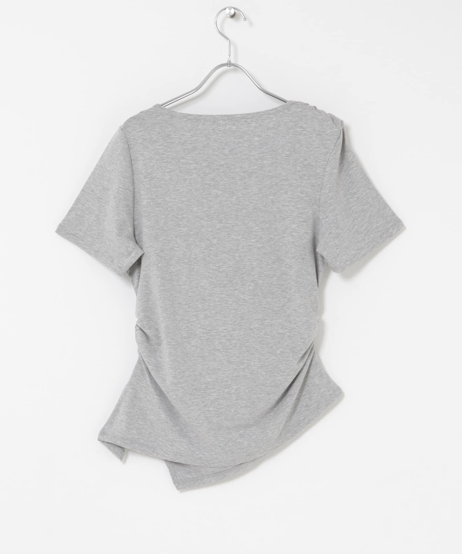 アシメデザインTシャツ(半袖) GRAY One