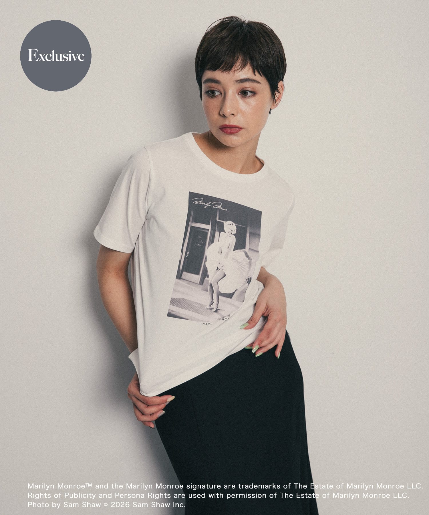 『別注』MARILYNMONROE×SENSE OF PLACE　グラフィックTシャツ