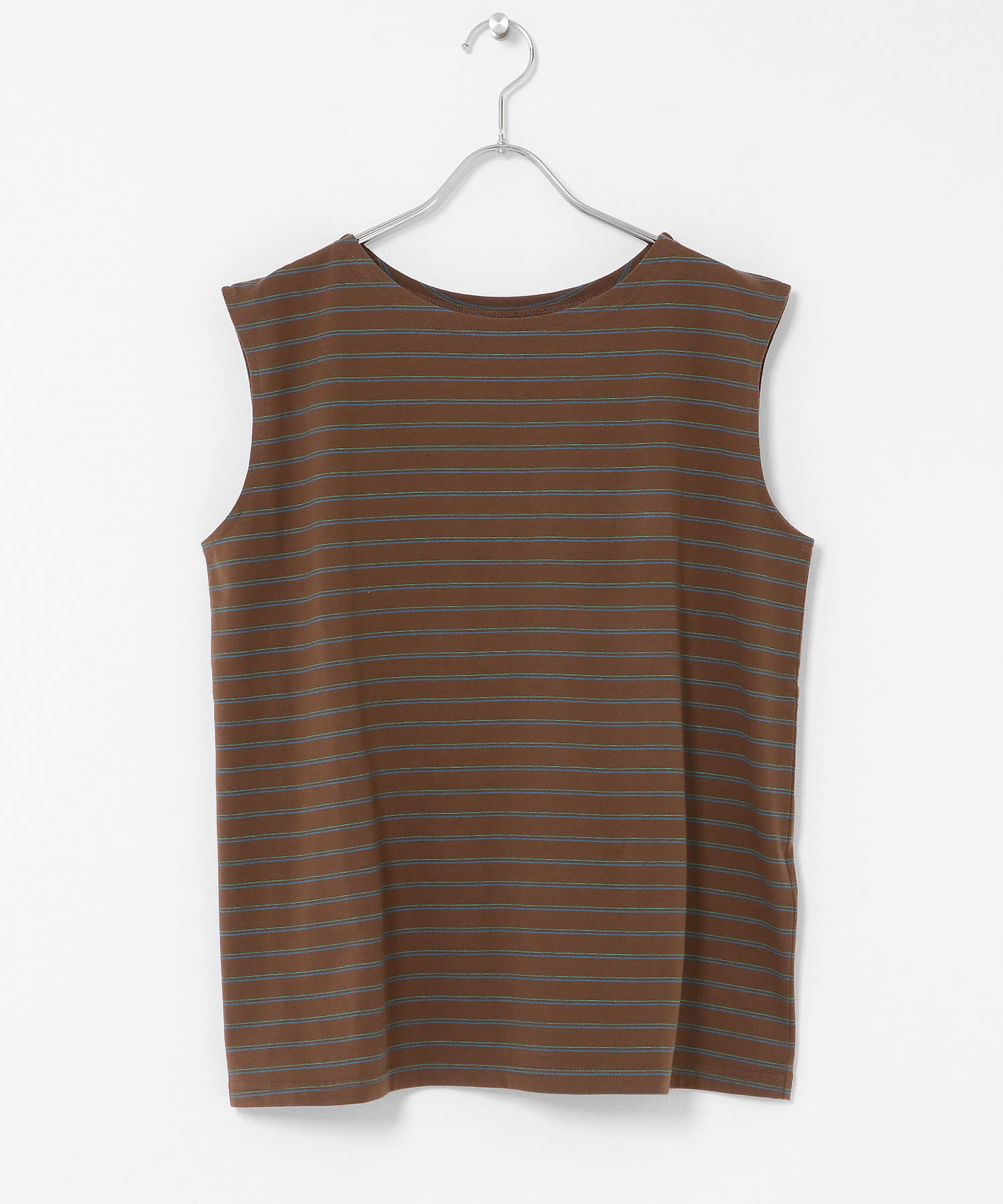 ボーダーカットビスチェセット BROWN One