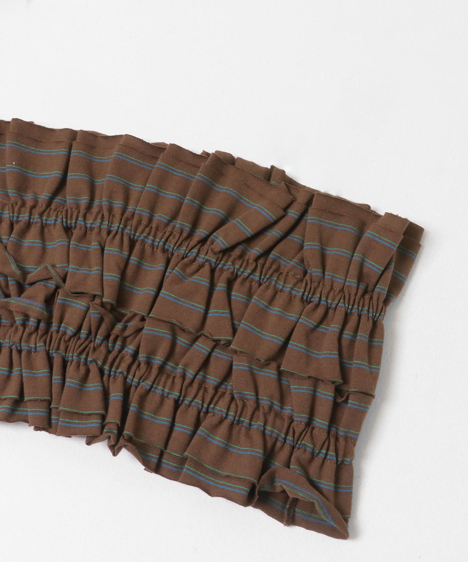 ボーダーカットビスチェセット BROWN One