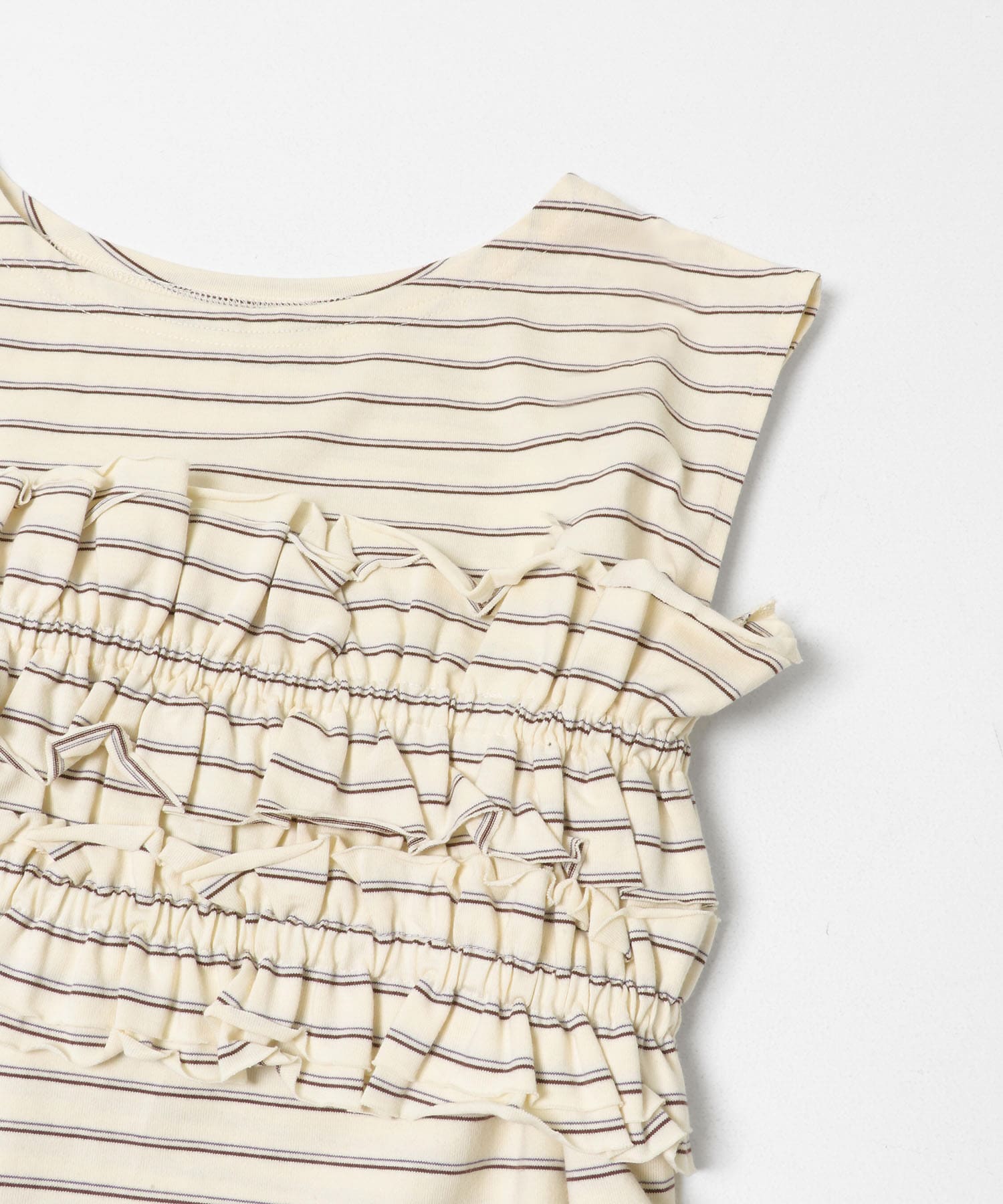 ボーダーカットビスチェセット IVORY One