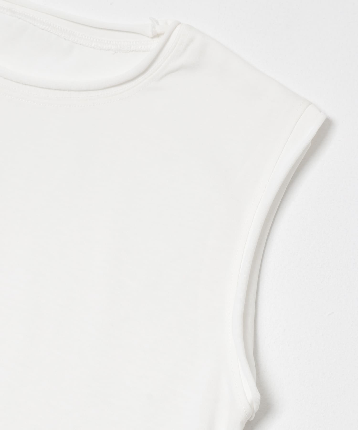 『汗ジミ防止』SKINProofノースリーブロールTシャツ OFF WHITE One