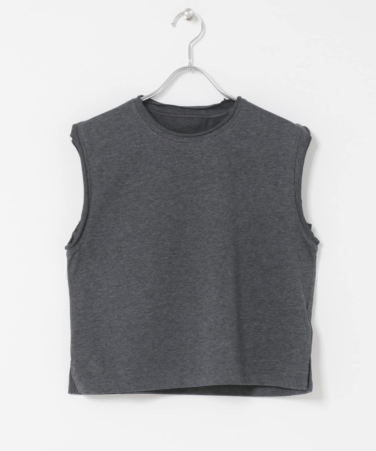 『汗ジミ防止』SKINProofノースリーブロールTシャツ GRAY One