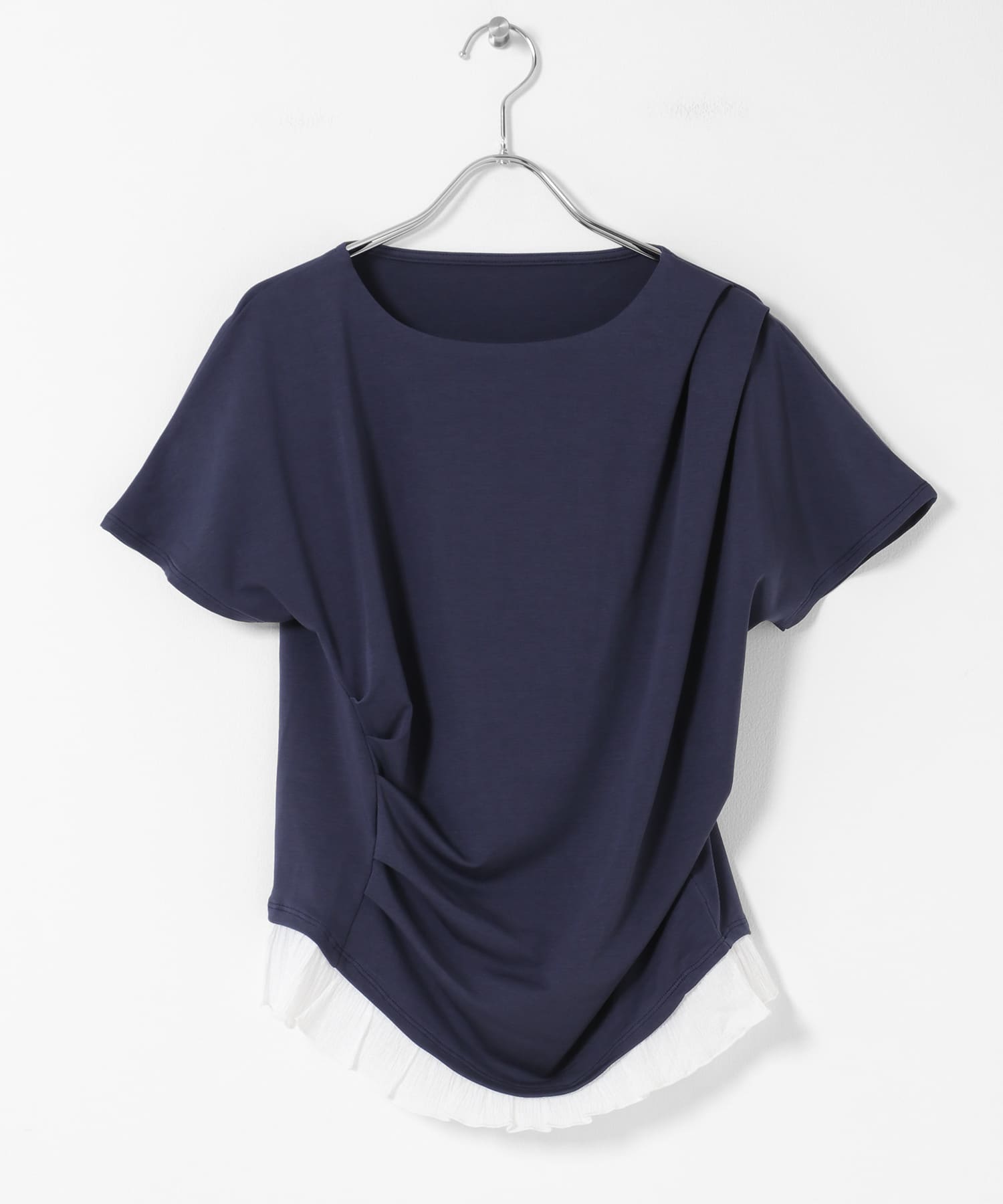 フリルドレープトップ NAVY One