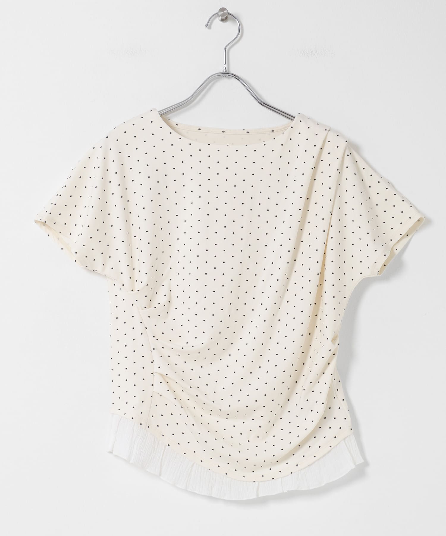 フリルドレープトップ WHITE One