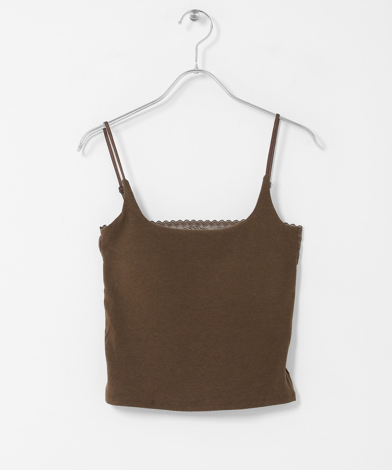 『WEB/一部店舗限定』バックレースカップ付きキャミソール BROWN One