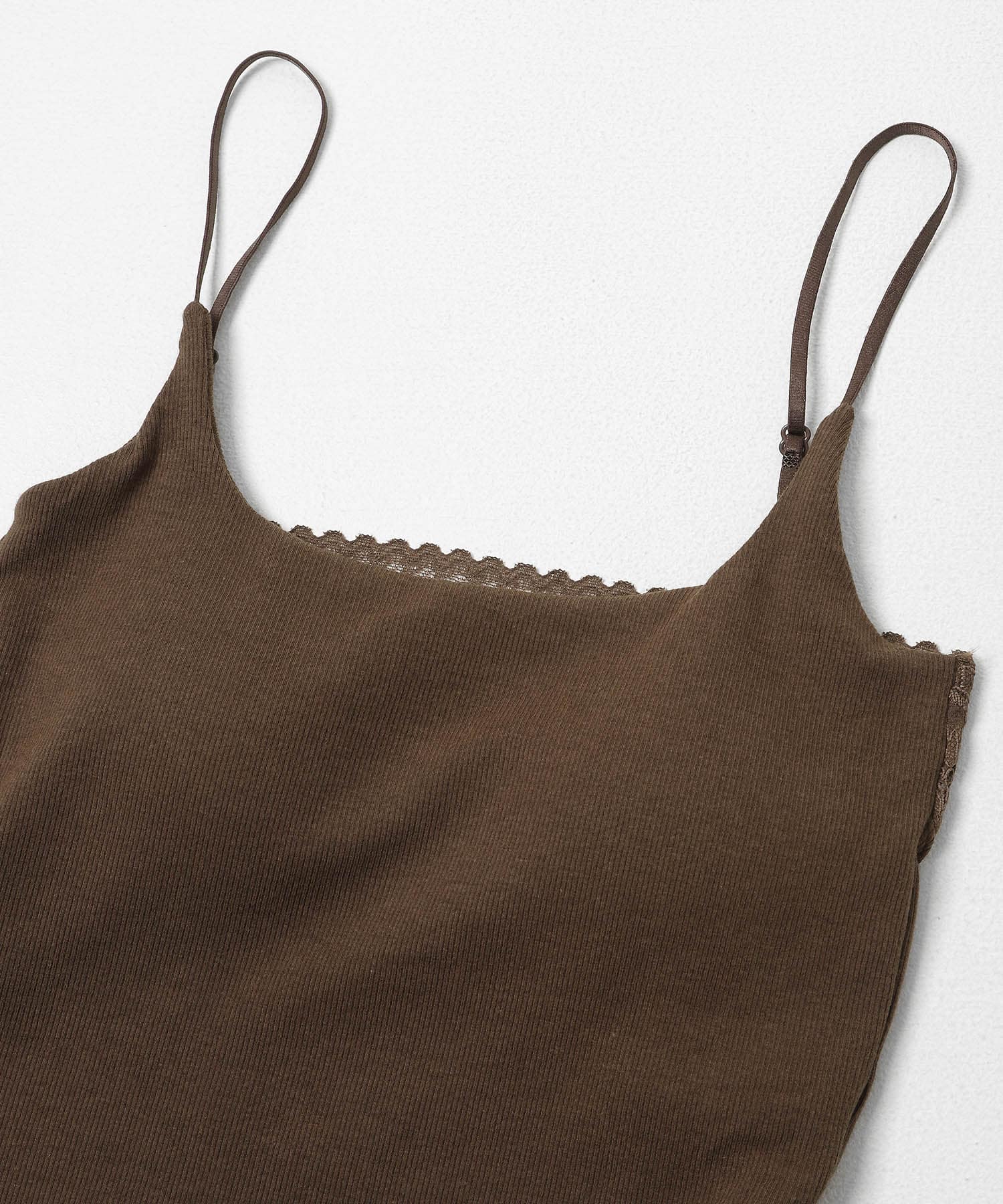 『WEB/一部店舗限定』バックレースカップ付きキャミソール BROWN One
