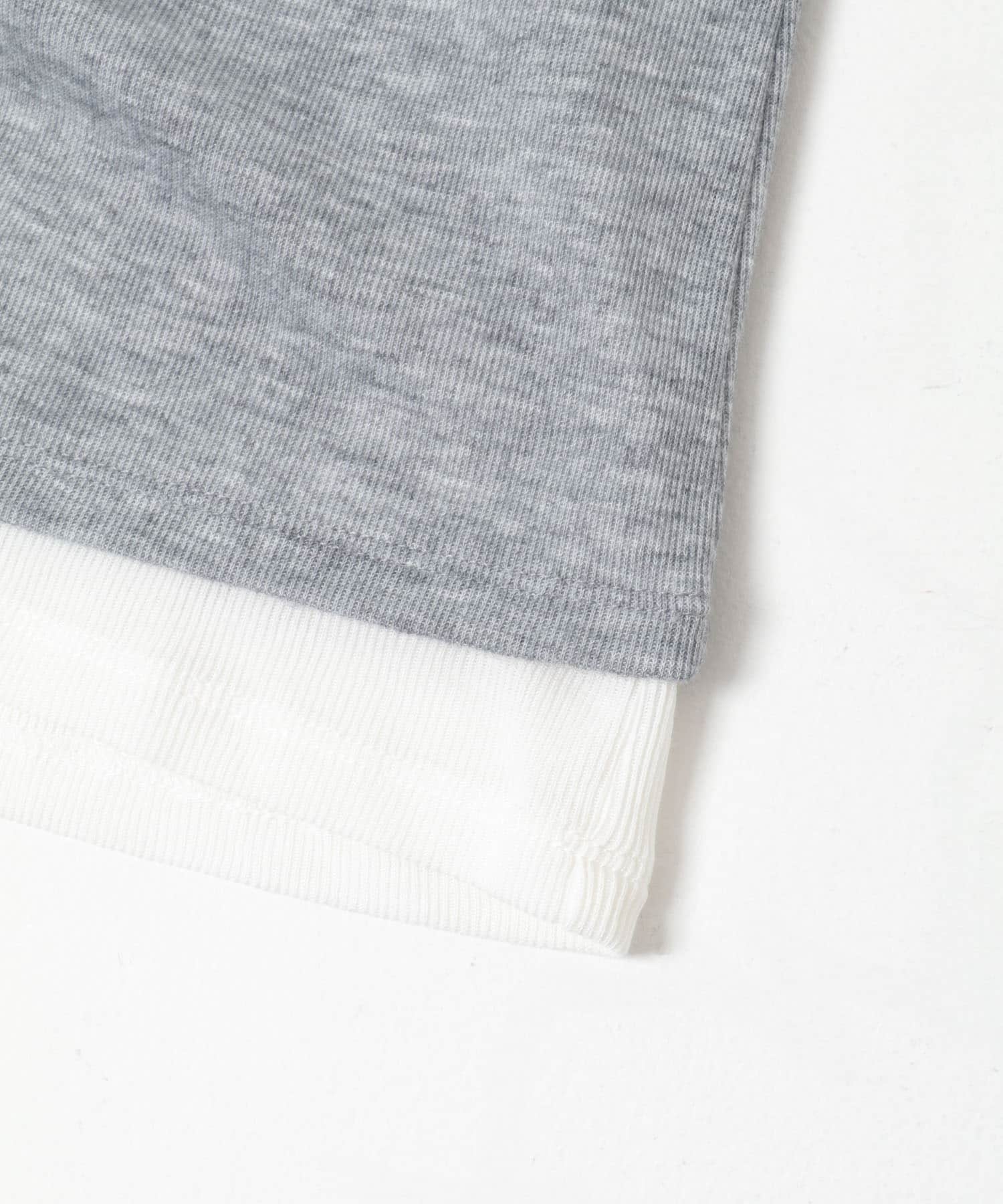 レイヤードドレープカットソー GRAY One