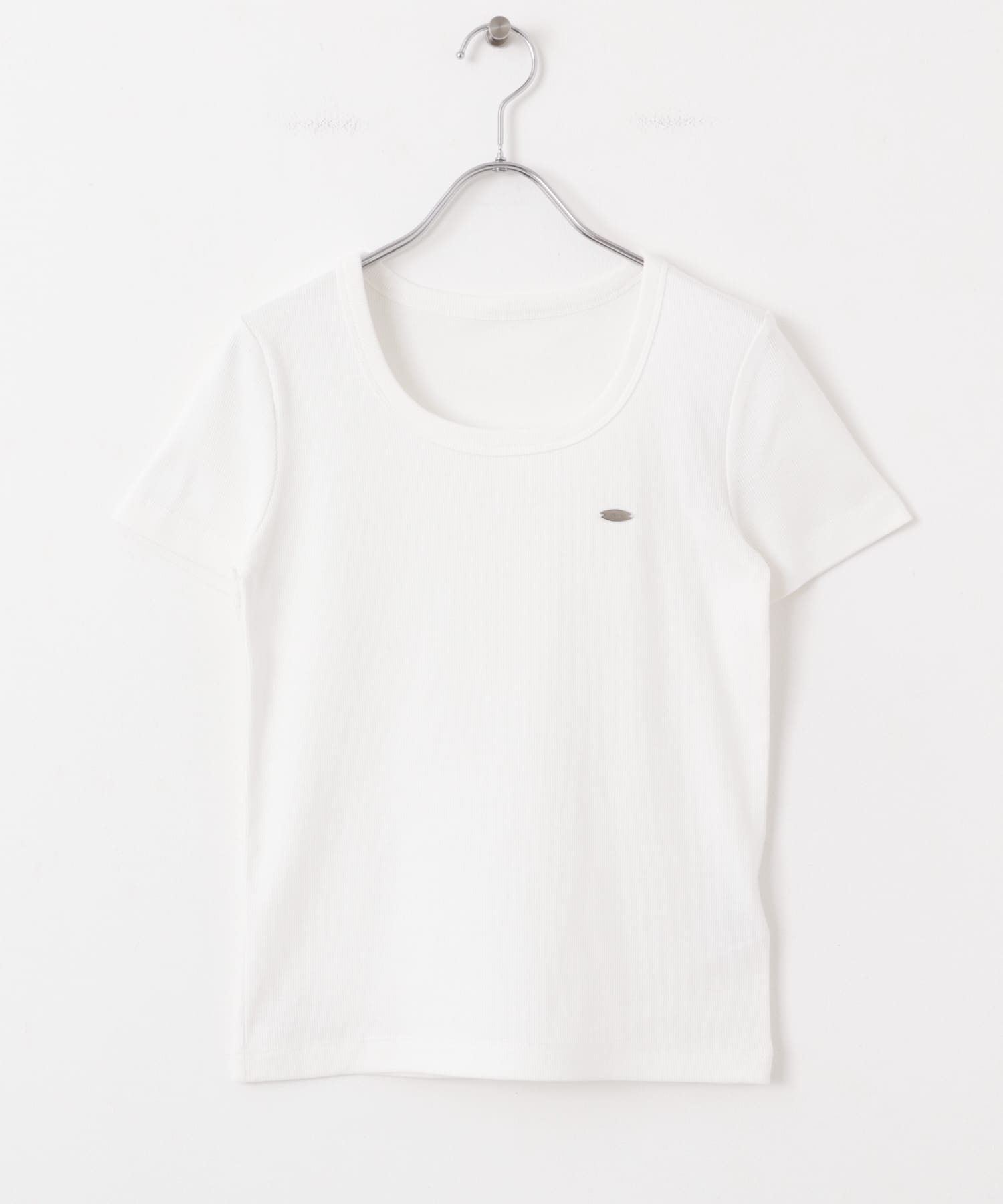 ラウンドネックリブTシャツ(半袖) OFF WHITE One