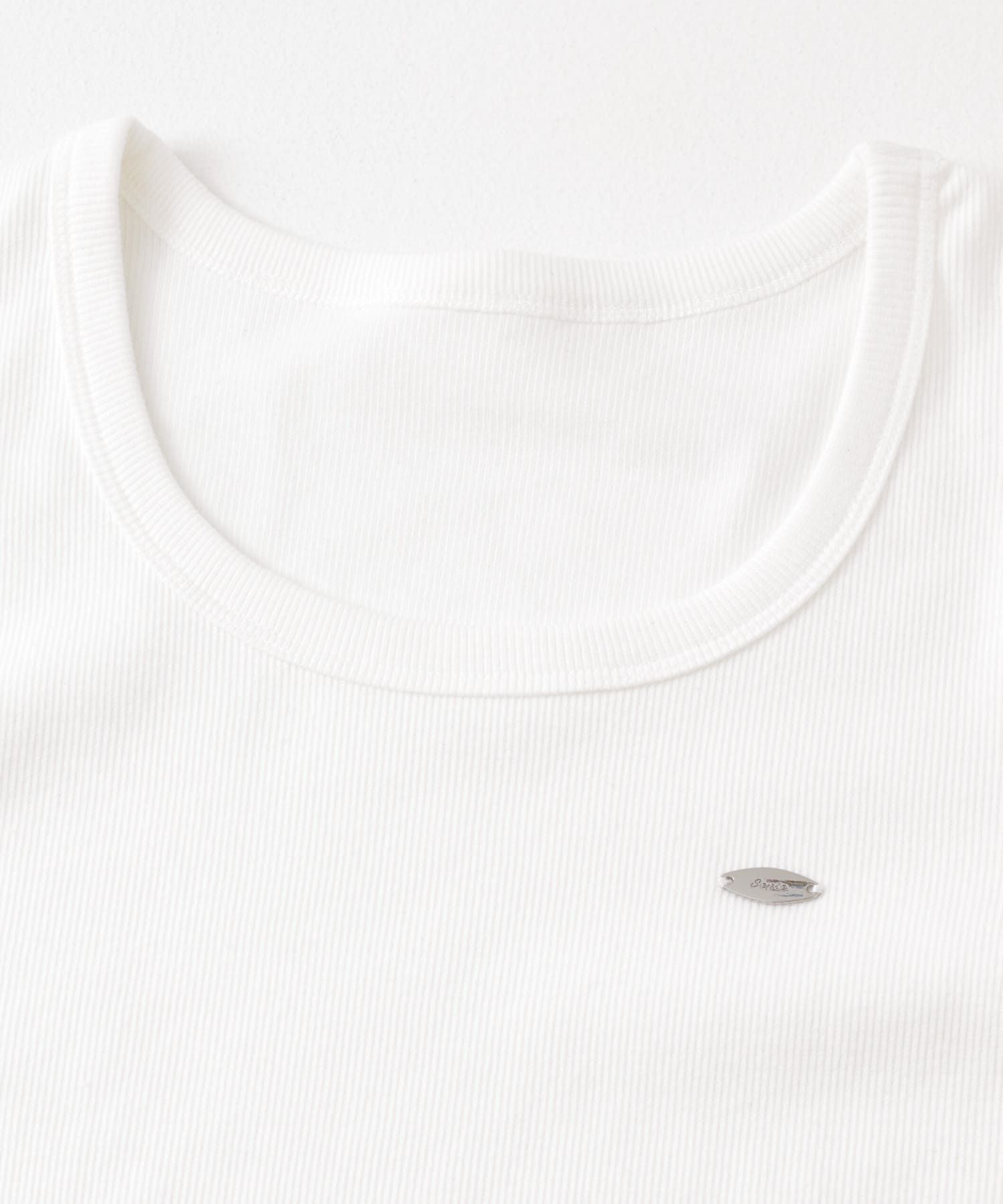 ラウンドネックリブTシャツ(半袖) OFF WHITE One