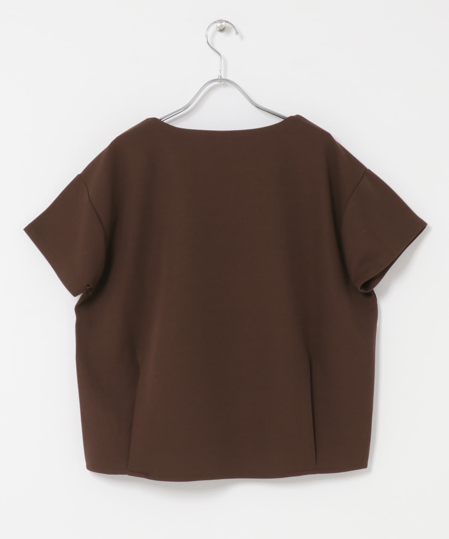 キーネックミラノリブTシャツ BROWN One