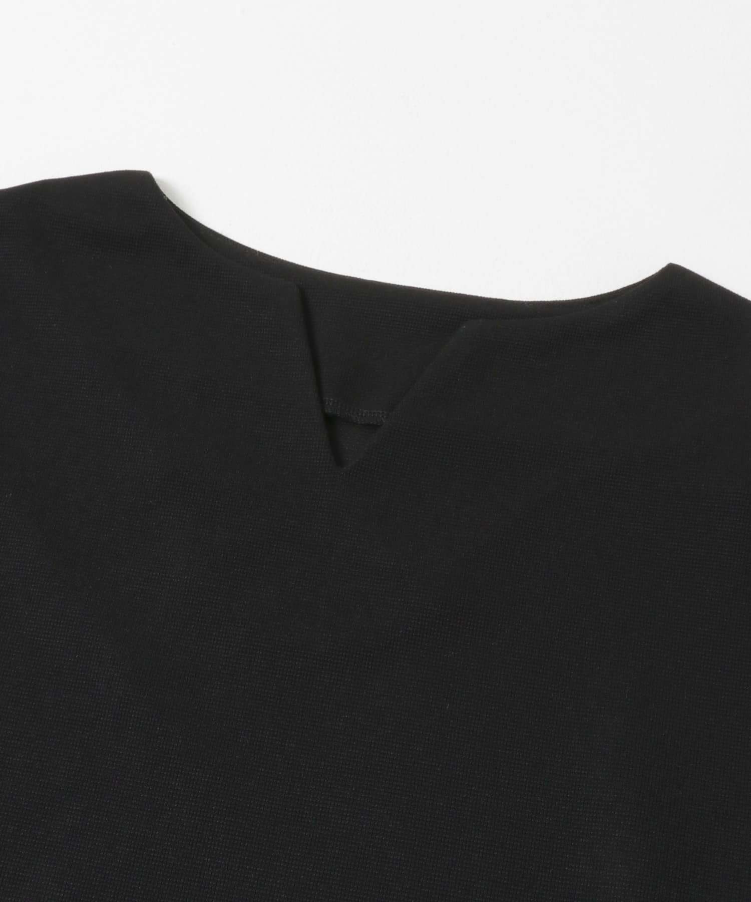キーネックミラノリブTシャツ BLACK One