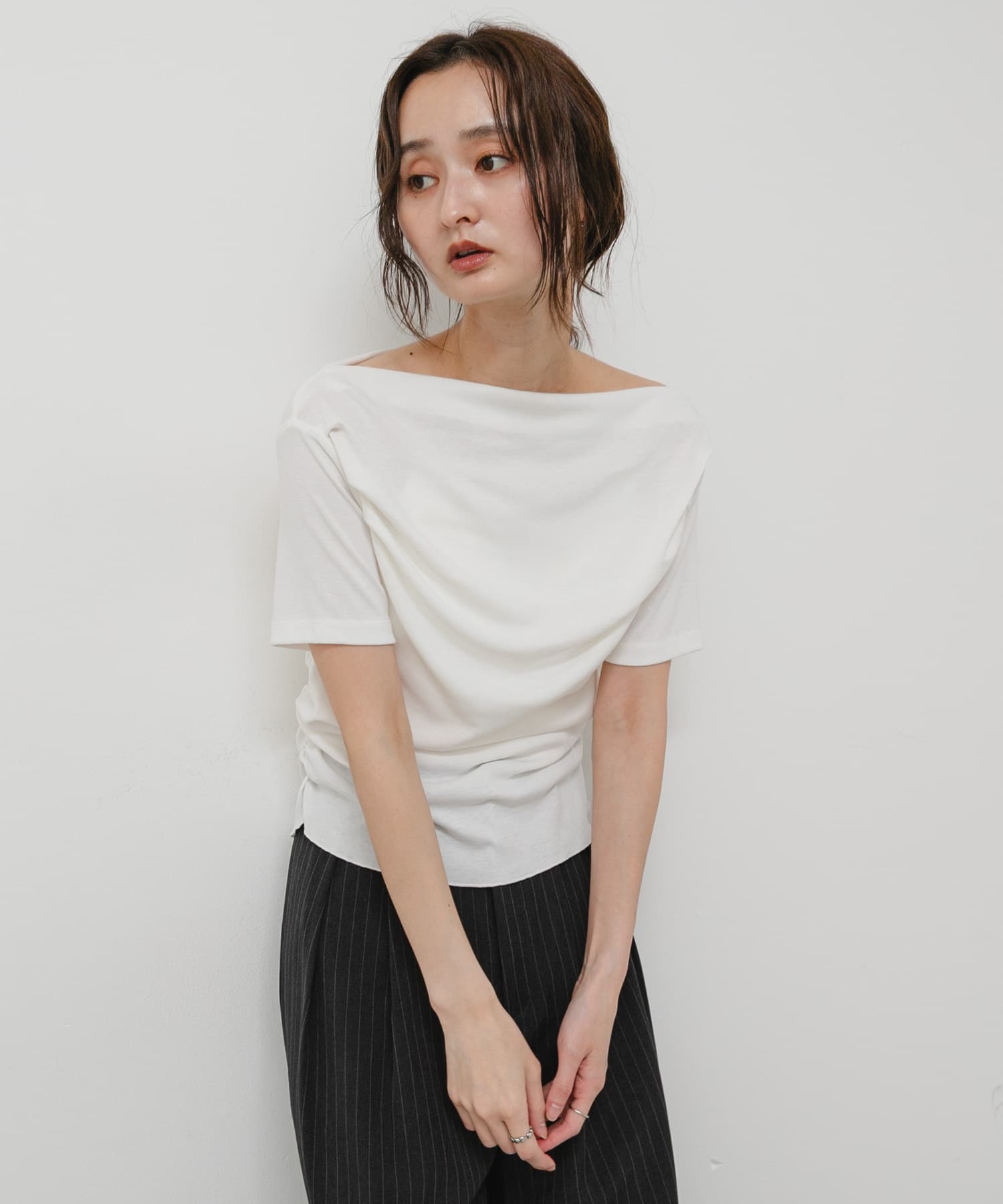 シアードレープトップ(半袖)(One L.BLUE): トップス｜URBAN RESEARCH