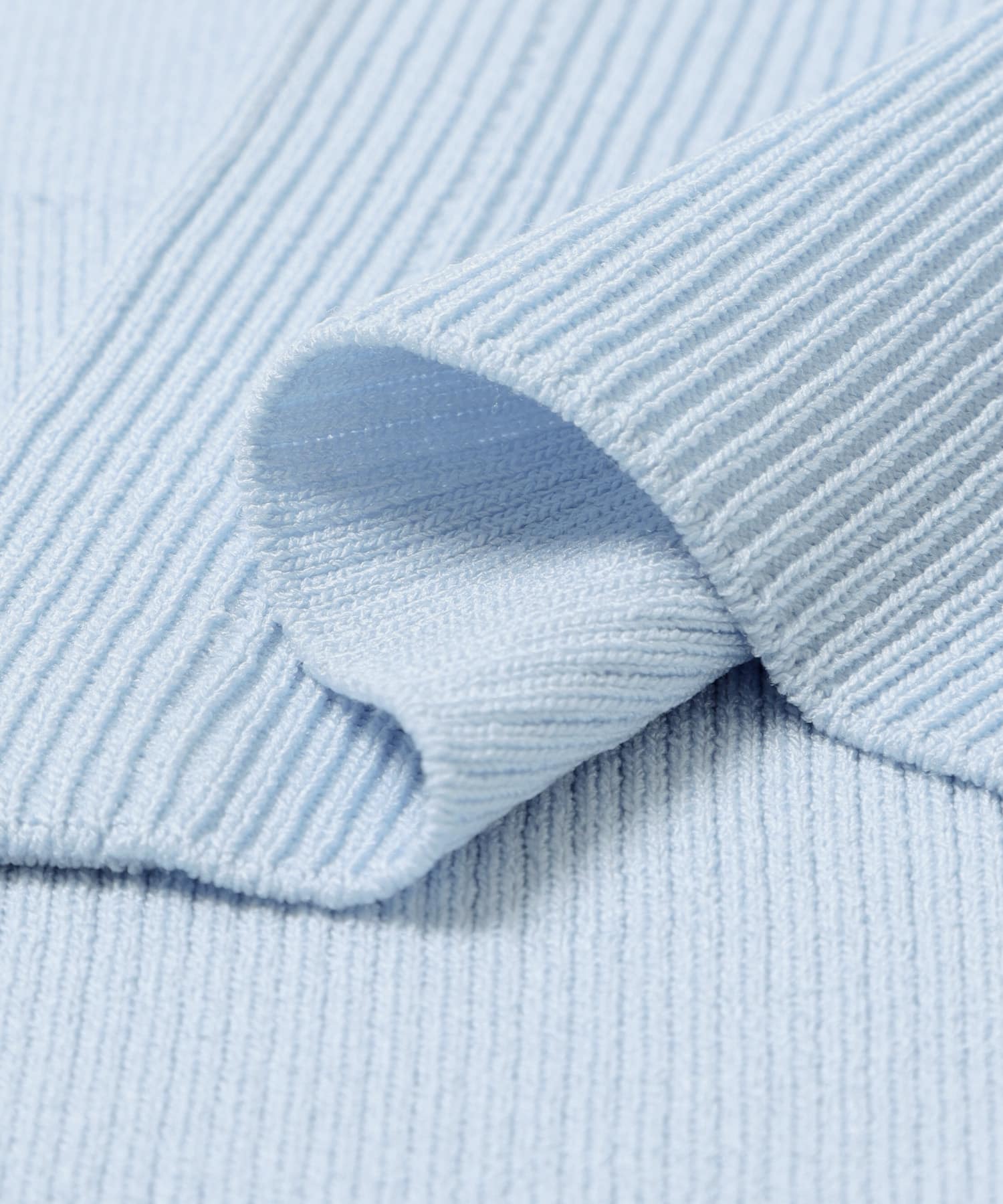 『洗濯可』シェイプラインセーター L.BLUE One