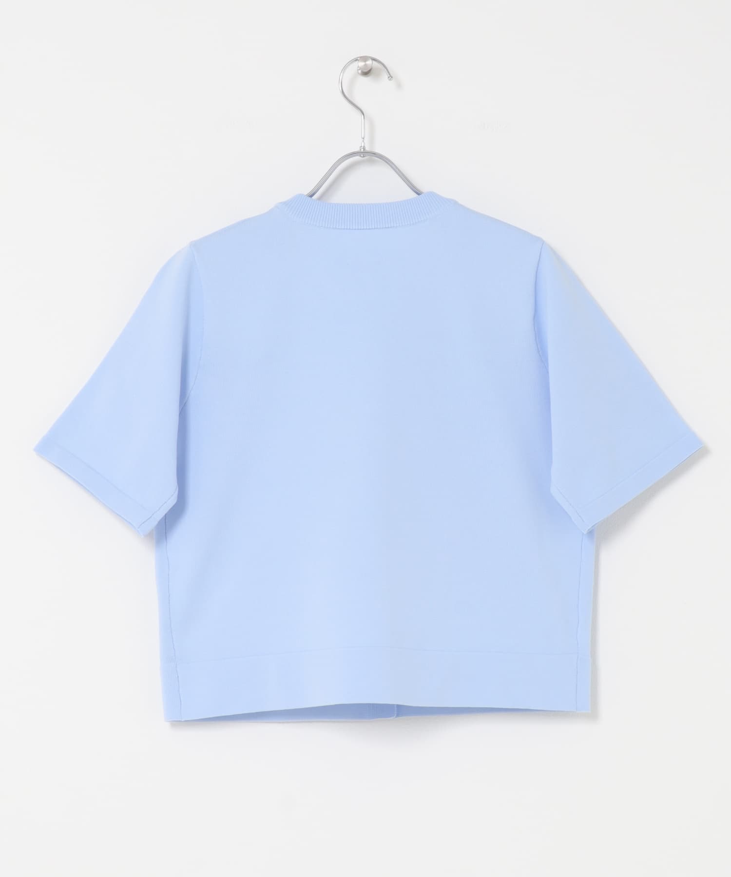 『洗濯可』ポケットツキハーフスリーブカーディガン L.BLUE One