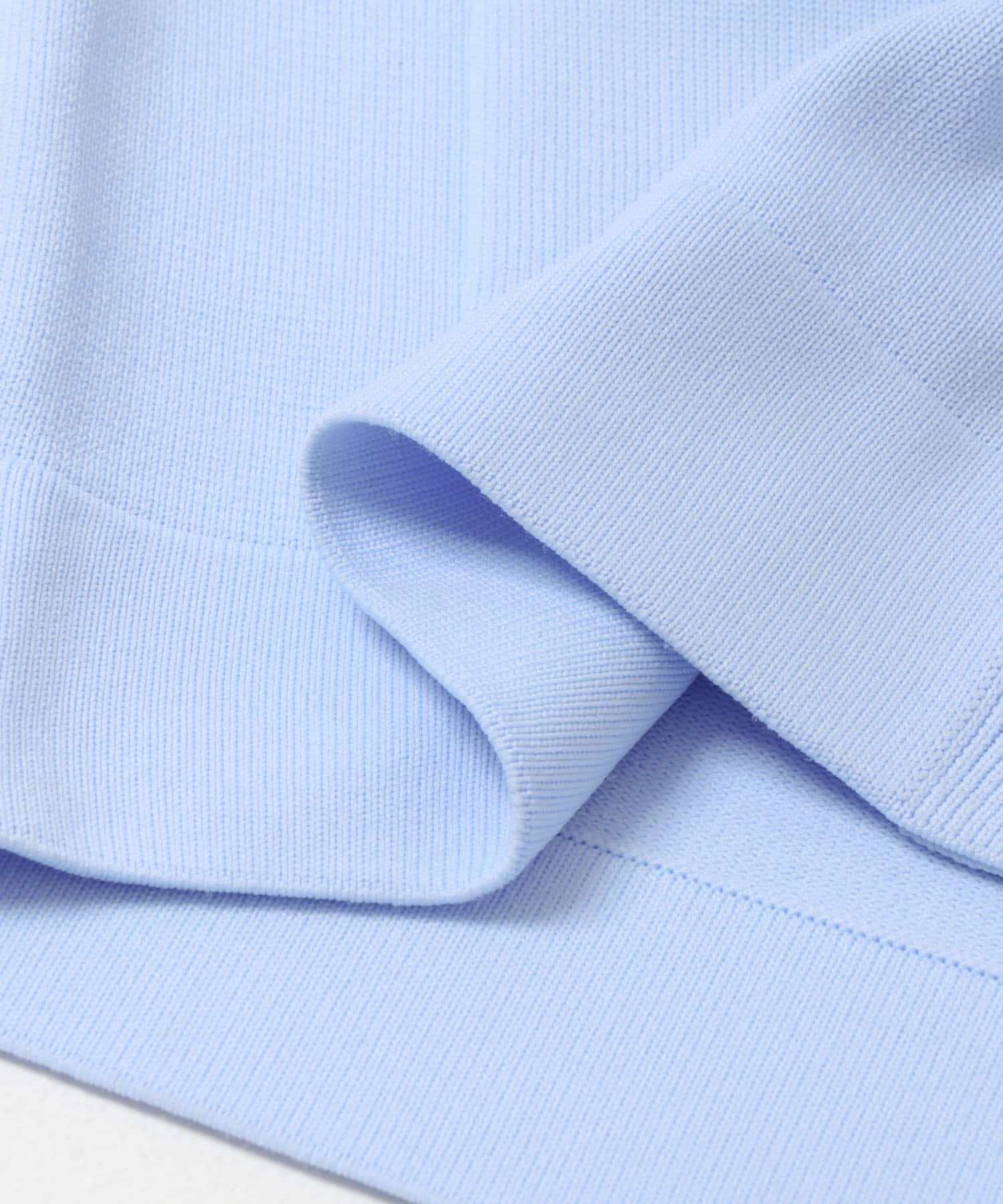 『洗濯可』ポケットツキハーフスリーブカーディガン L.BLUE One