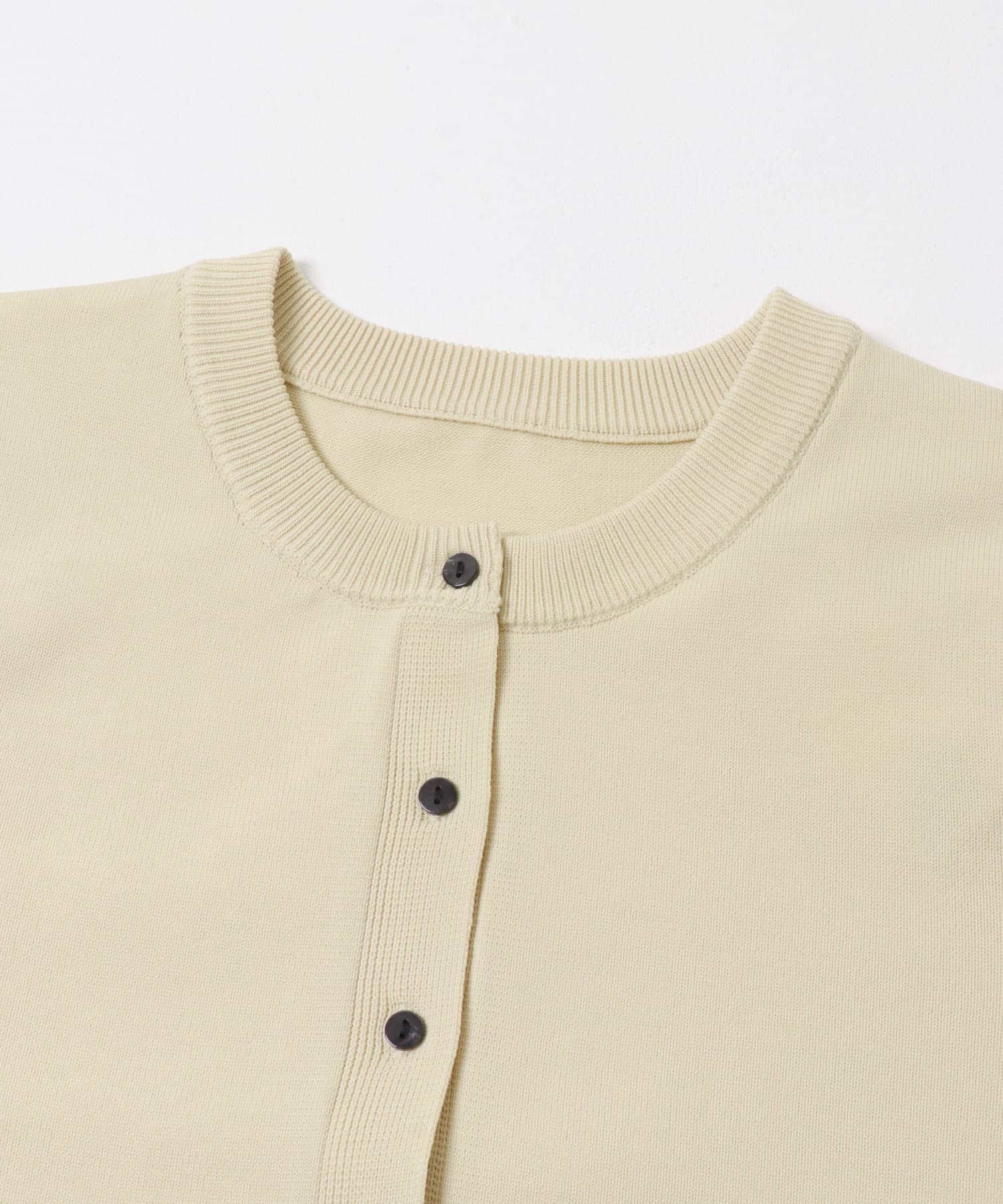 『洗濯可』ポケットツキハーフスリーブカーディガン IVORY One