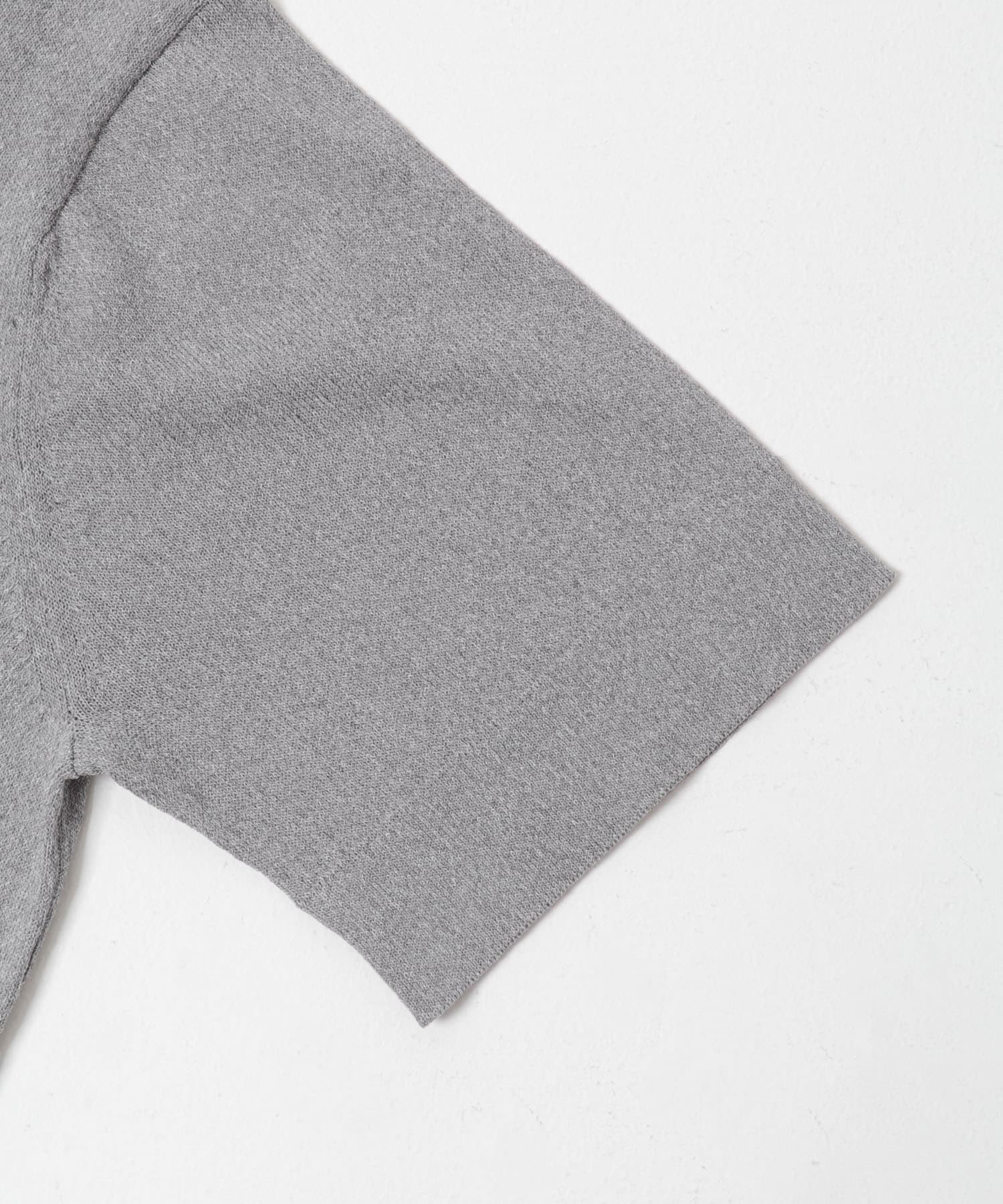 『洗濯可』プレートツキニットTシャツ(半袖) GRAY One