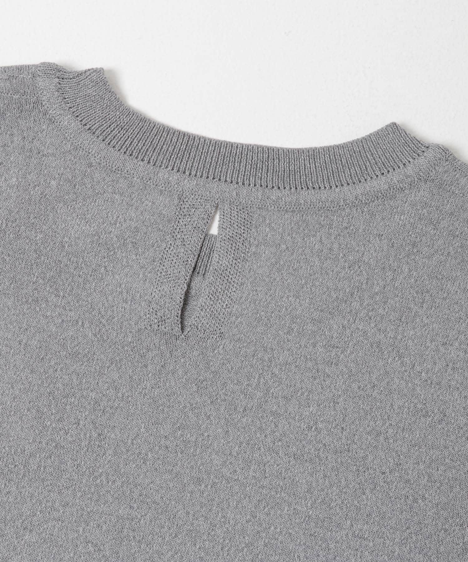『洗濯可』プレートツキニットTシャツ(半袖) GRAY One