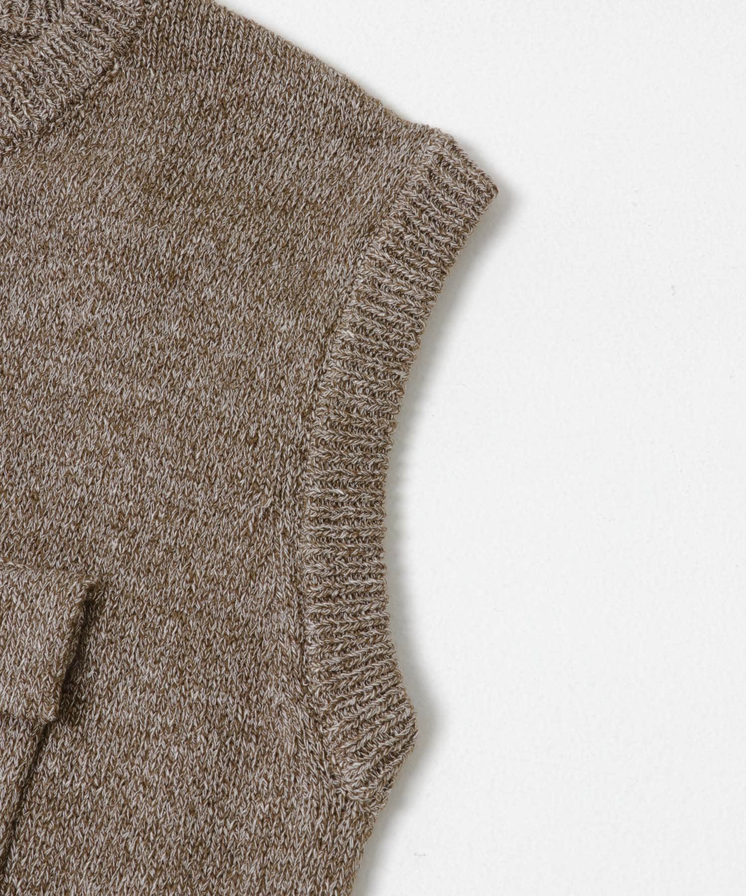 『洗濯可』メタルボタンポケットベスト BROWN One