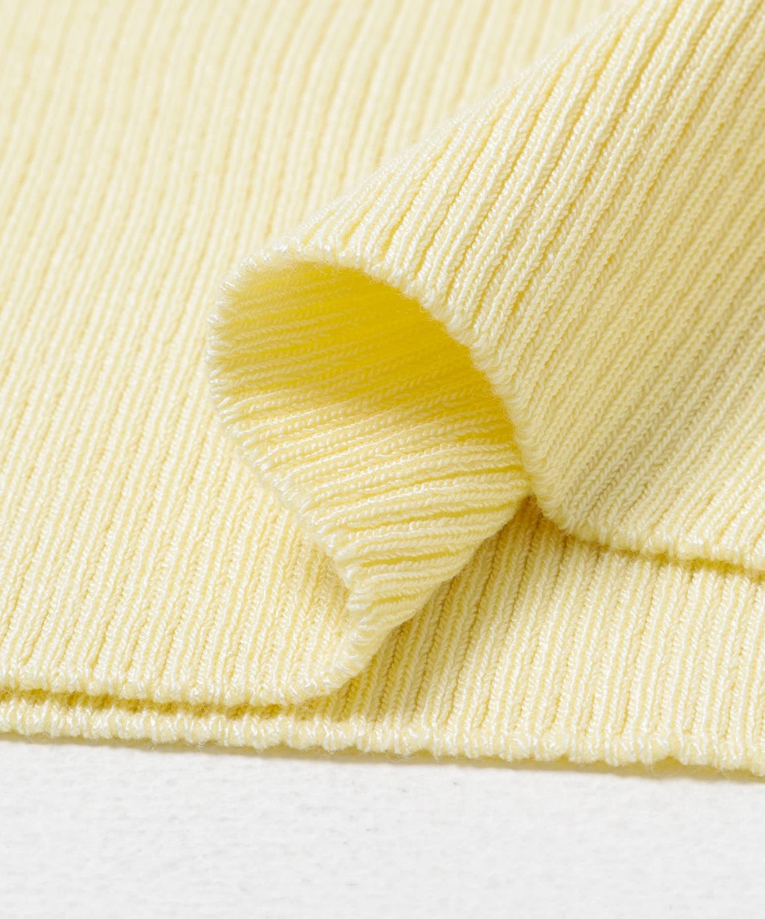 『洗濯可』メタルボタンオフショルリブセーター YELLOW One