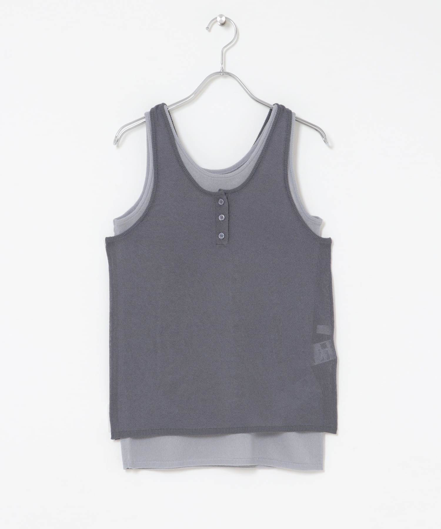 『洗濯可』アンサンブルニットタンクトップ CHAxGRY One