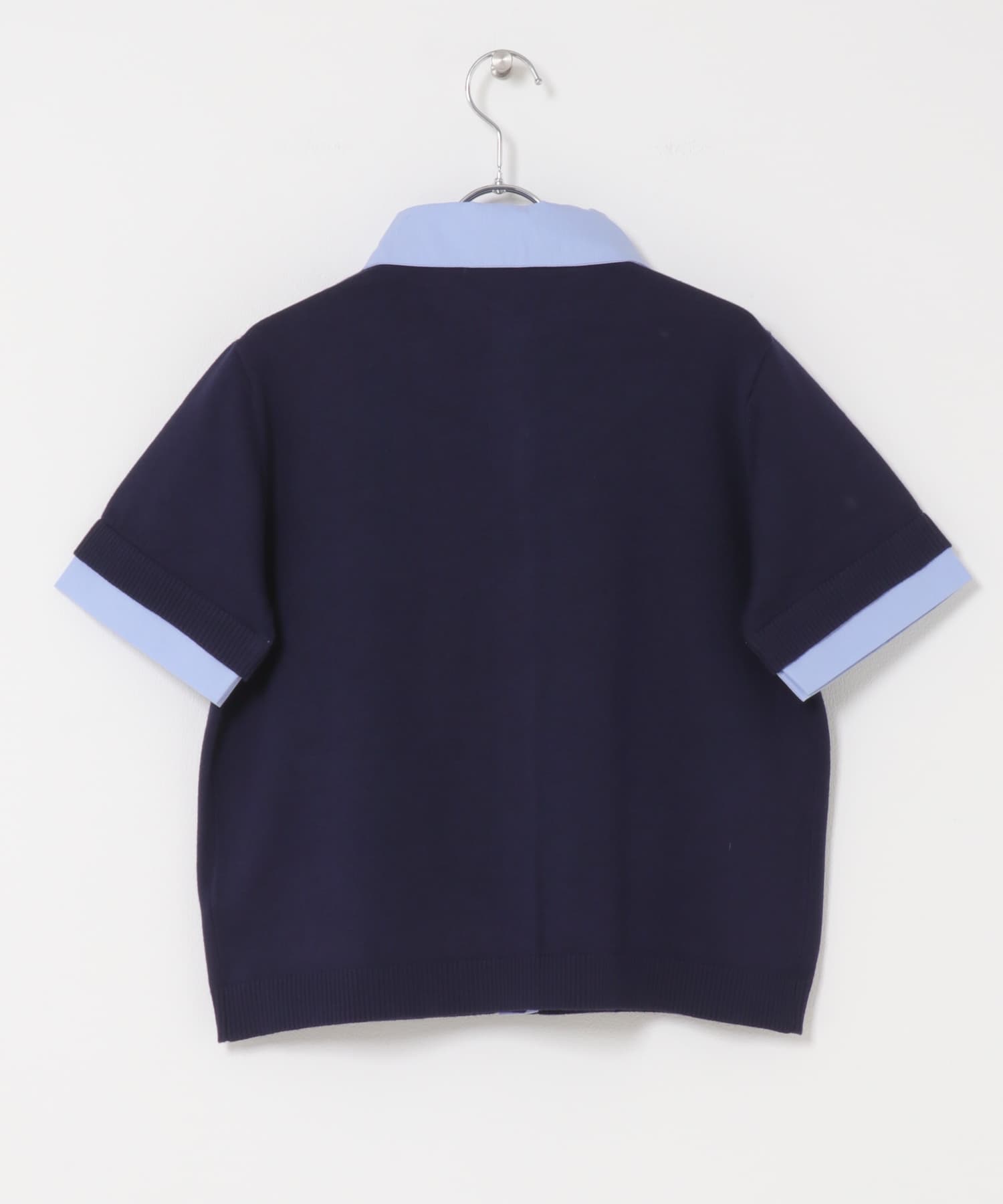 『洗濯可』シャツドッキングカーディガン NAVY One