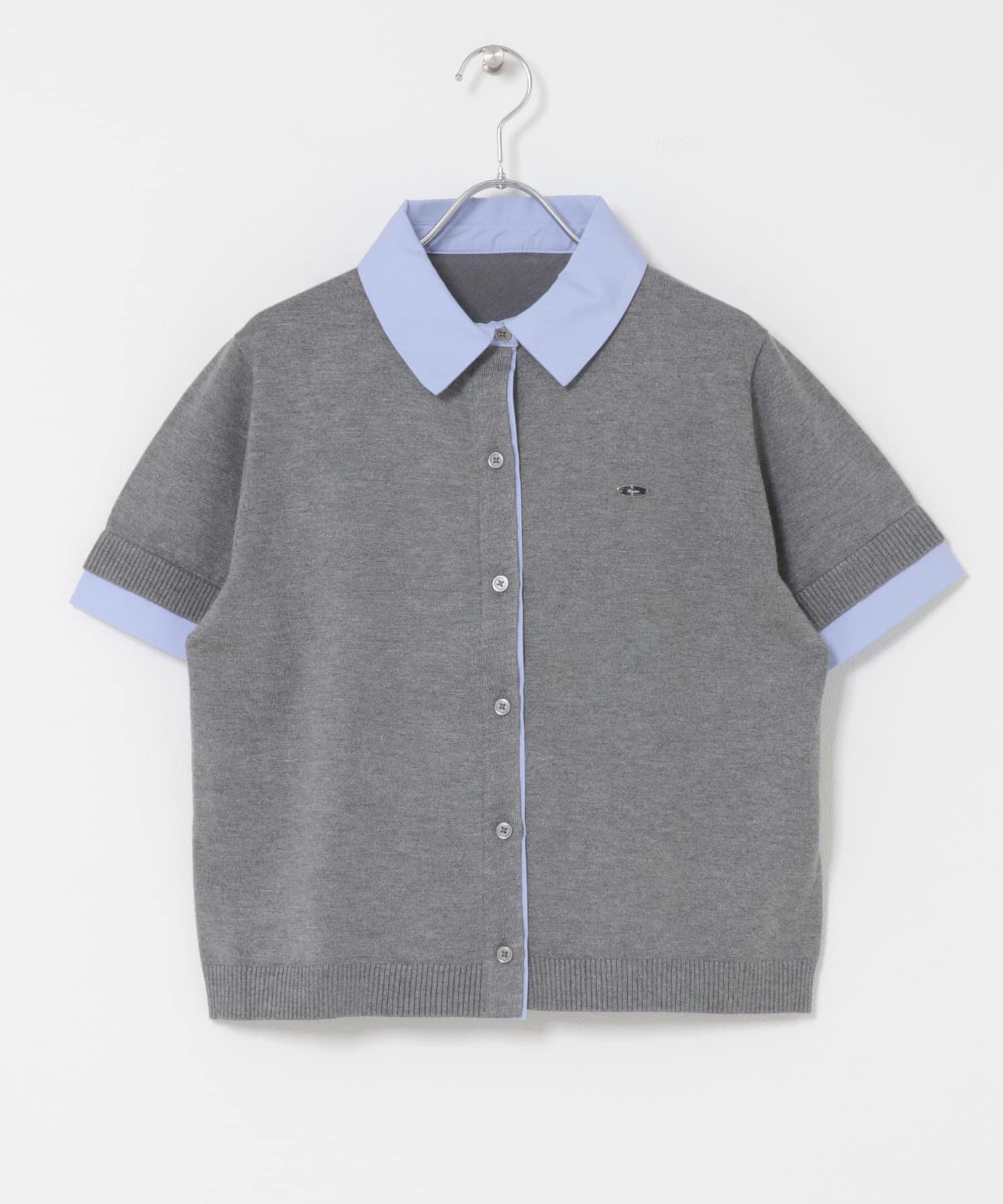 『洗濯可』シャツドッキングカーディガン GRAY One