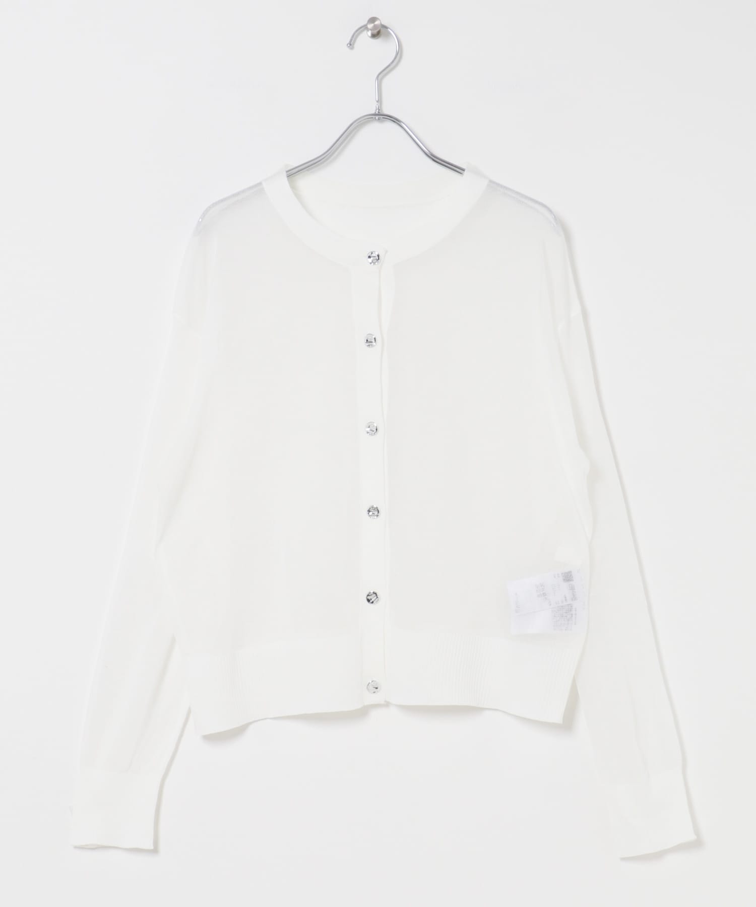 シアーボタンニュアンスカーディガン IVORY One