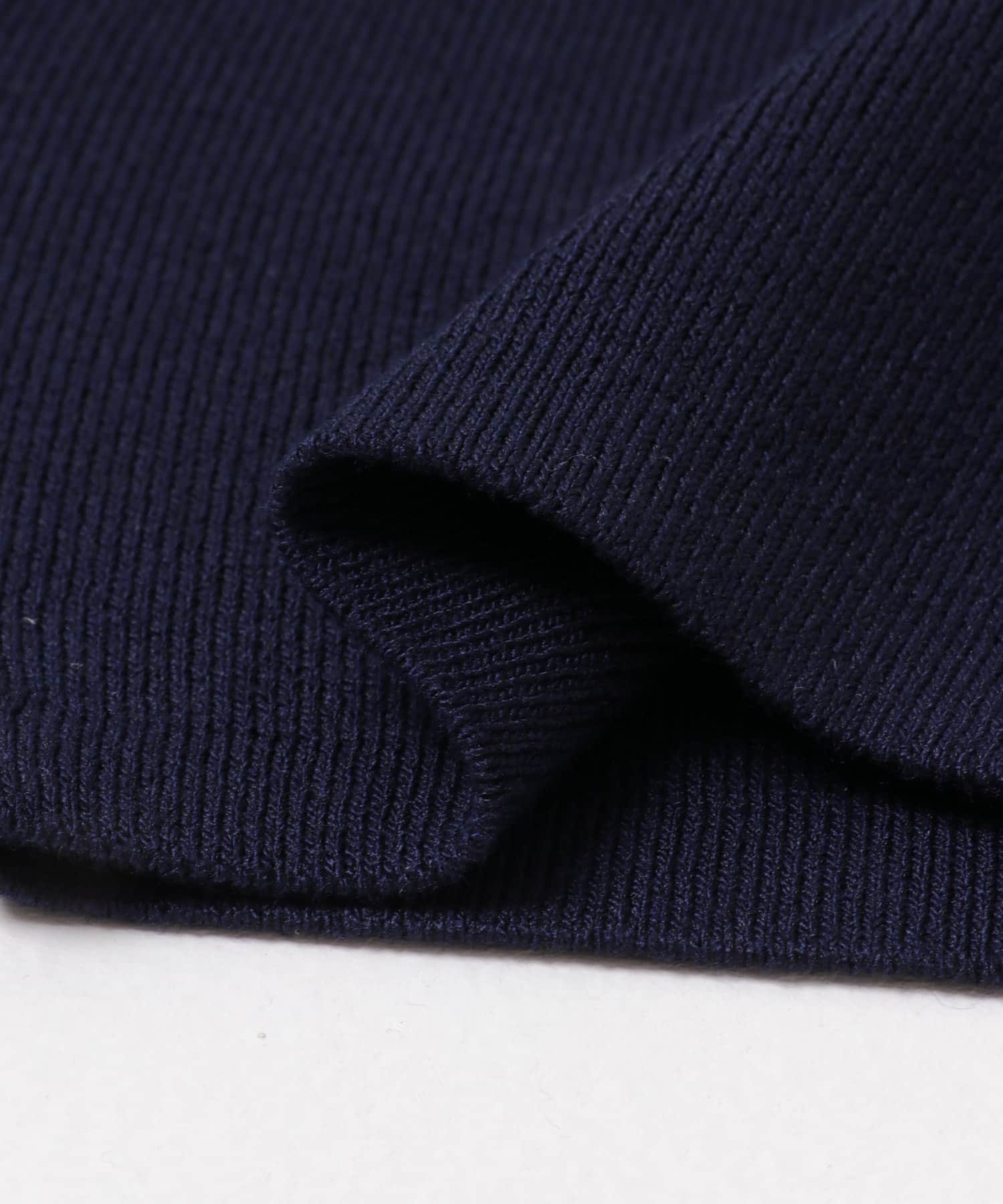 『洗濯可』フリルドッキングニット NAVY One