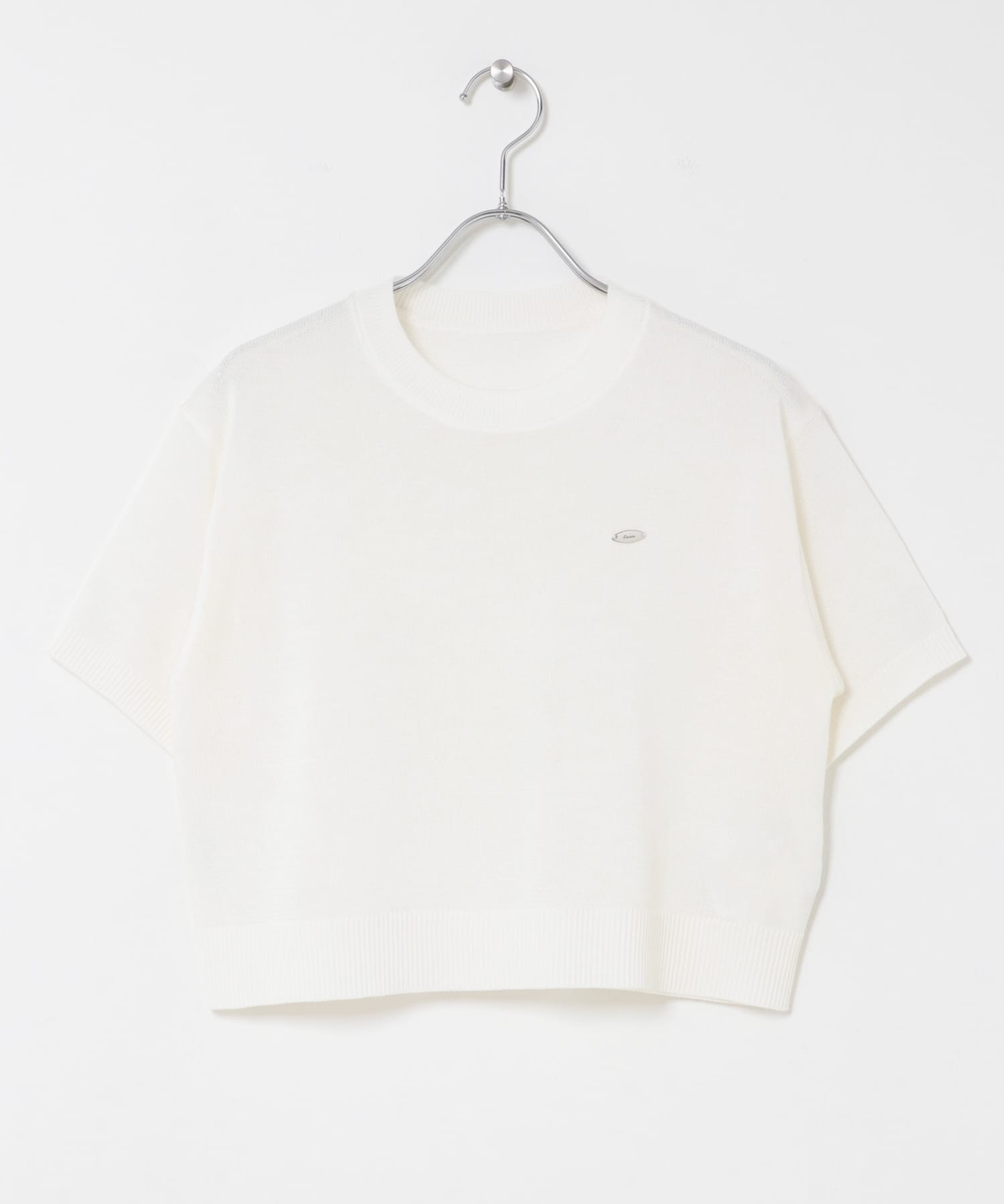 『洗濯可』クルーネッククロップドセーター OFF WHITE One