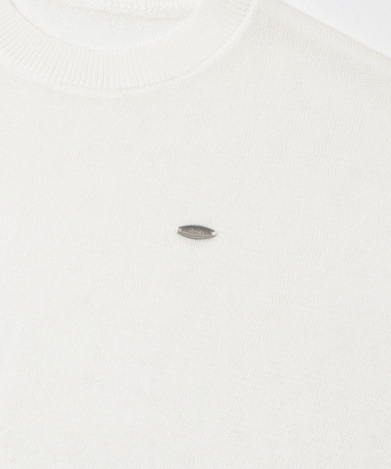 『洗濯可』クルーネッククロップドセーター OFF WHITE One