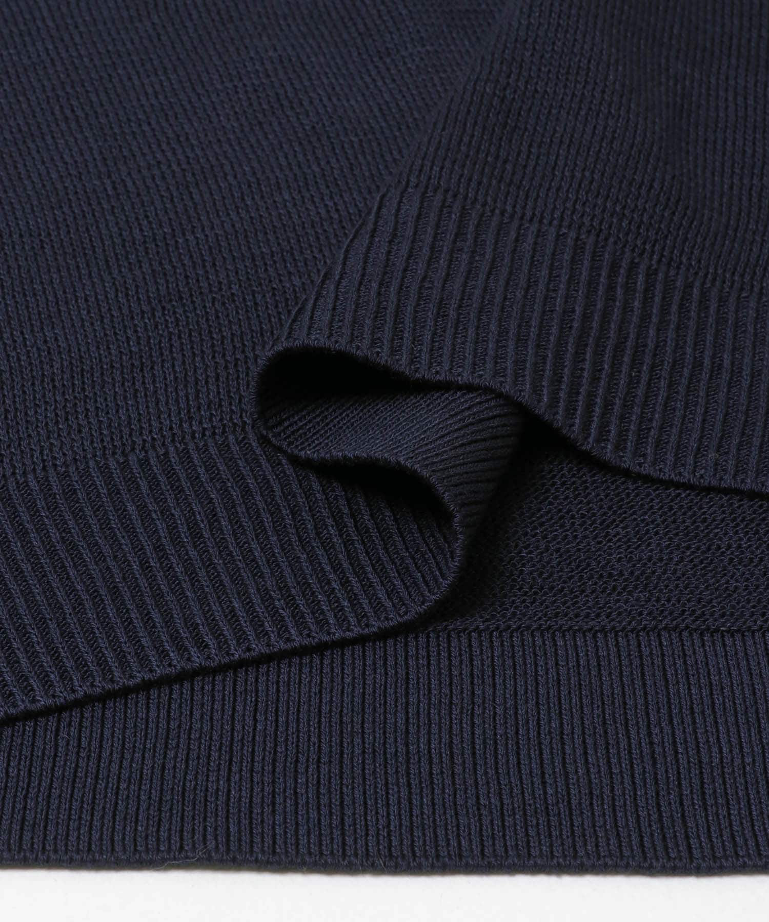 『洗濯可』クルーネッククロップドセーター NAVY One