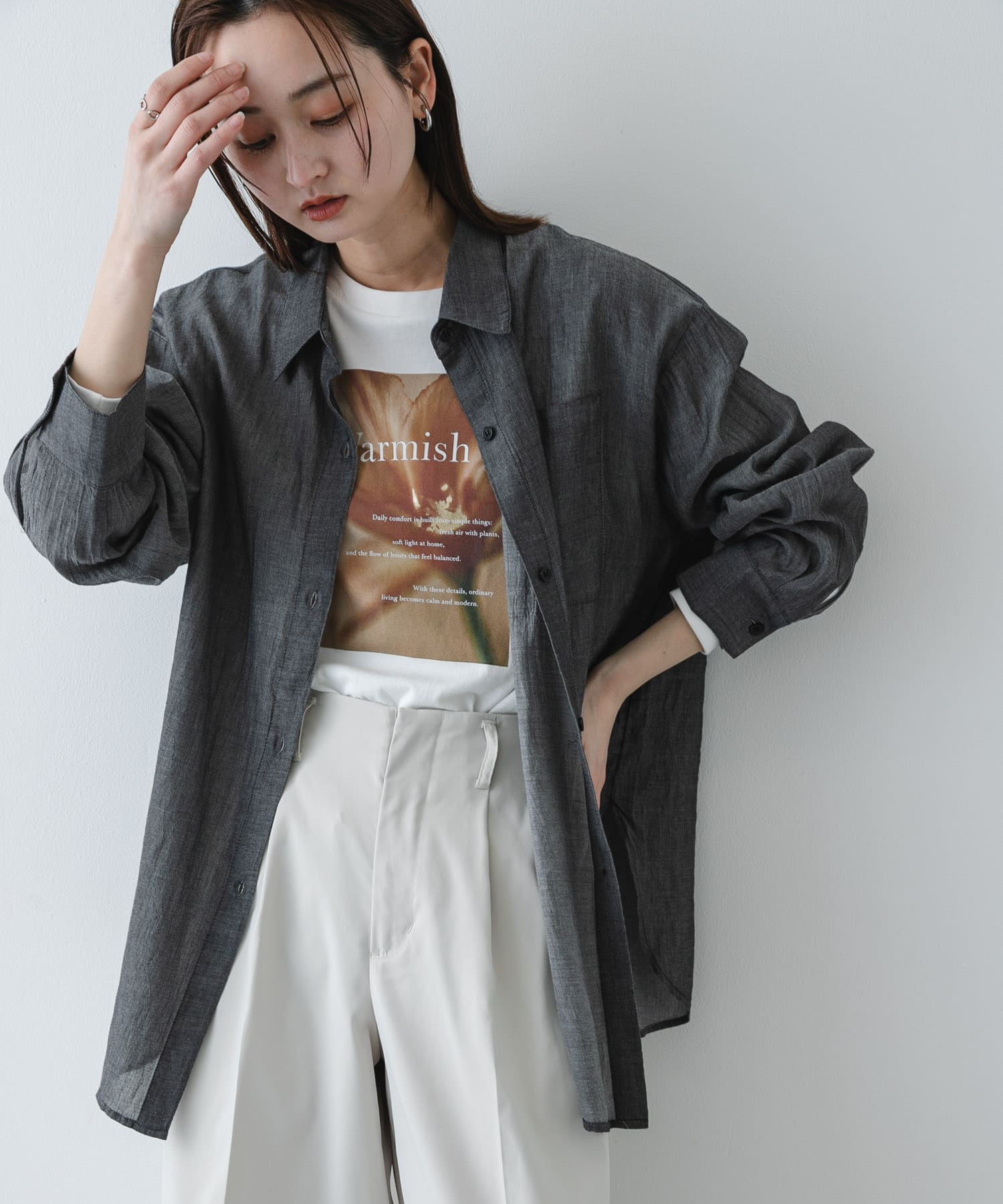 ポケットツキシアーデニムシャツ