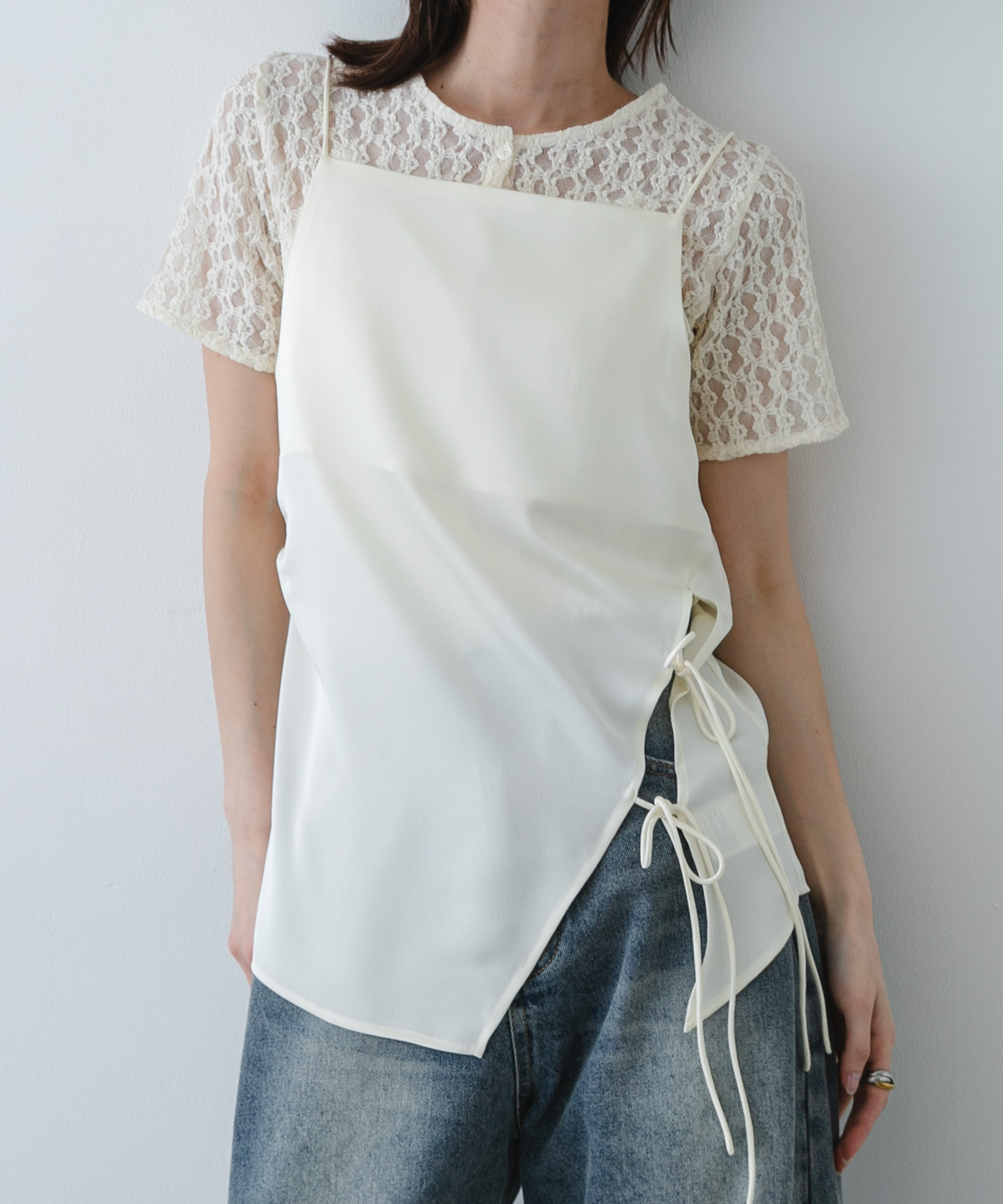 アシメリボンキャミソール