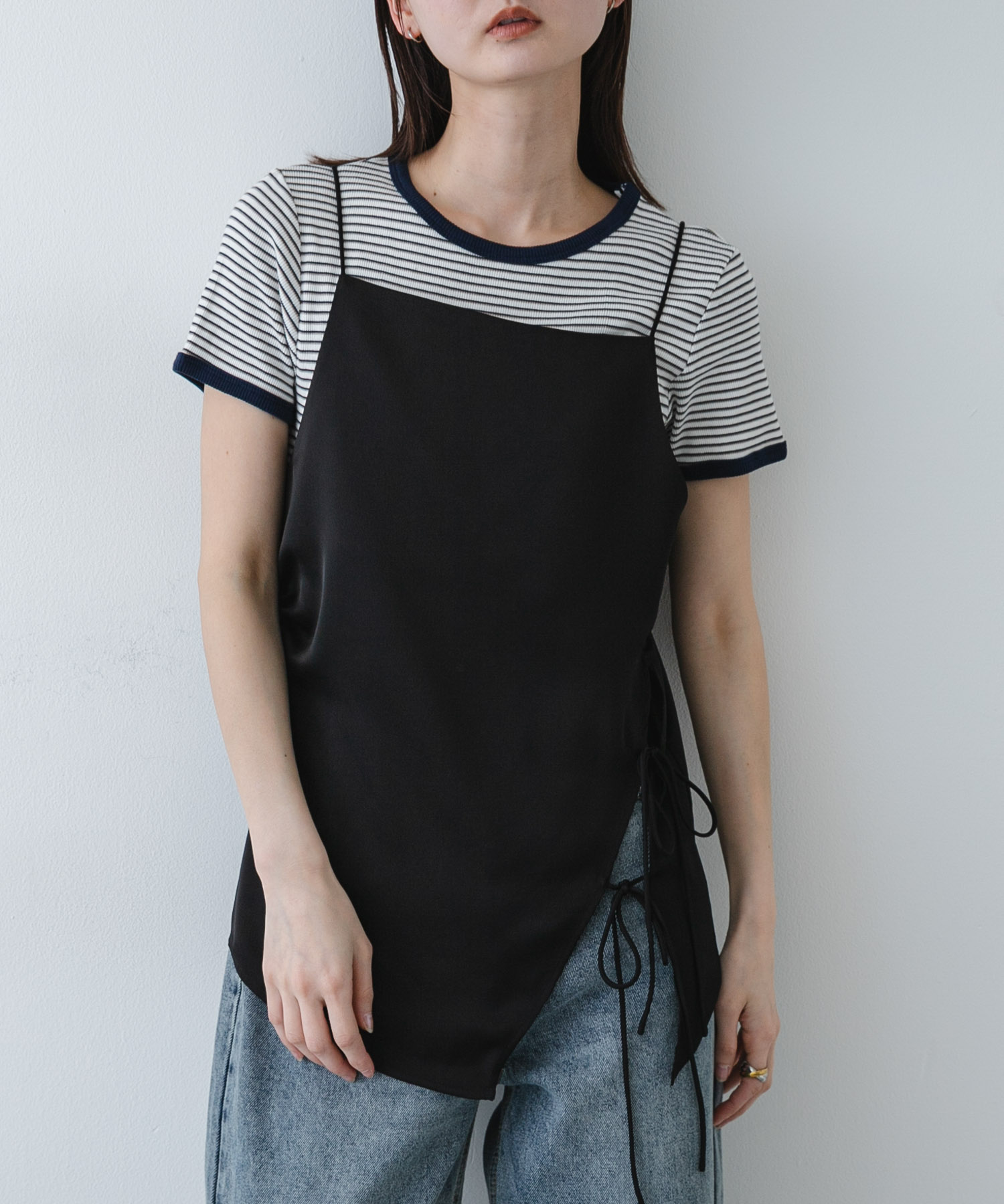 アシメリボンキャミソール