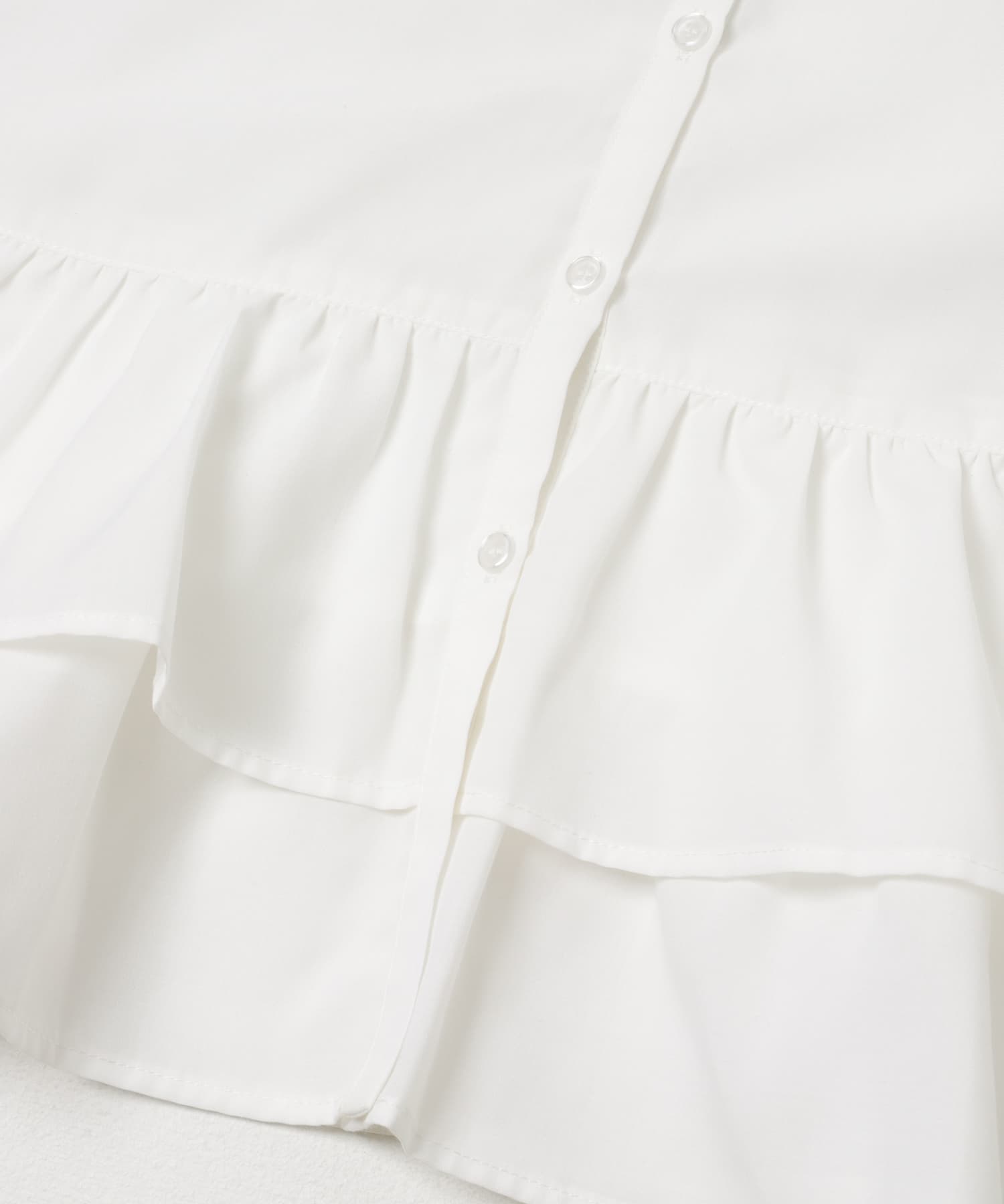 フリルペプラムブラウス OFF WHITE One